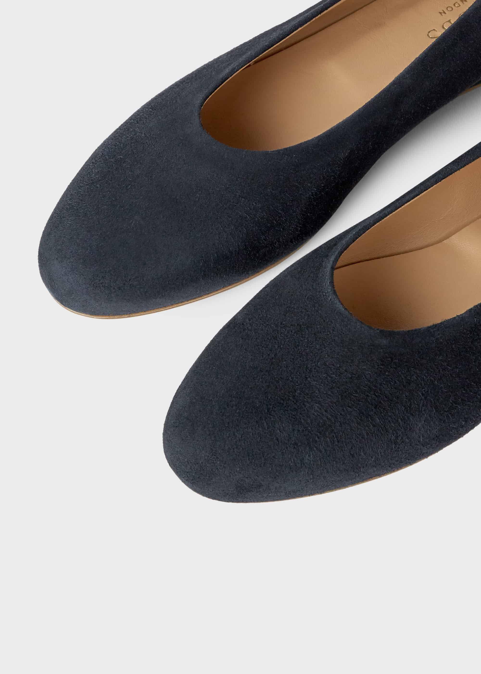 Suki Suede Ballerinas, Navy, hi-res