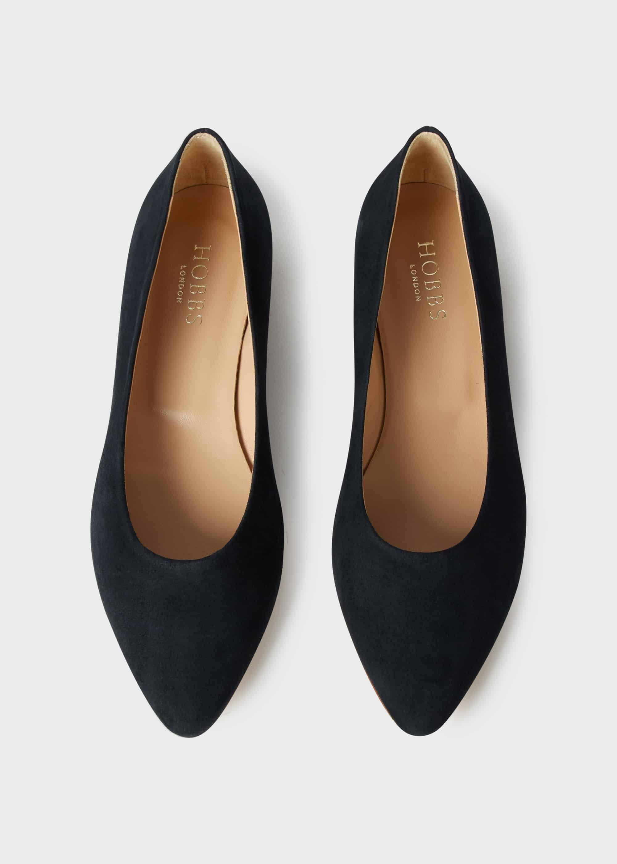Serena Suede Ballerinas, Navy, hi-res