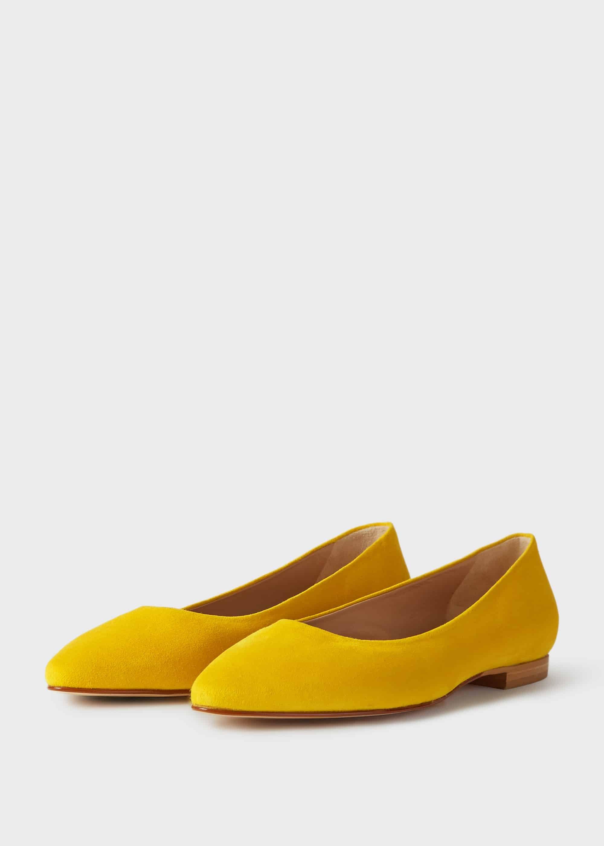 Serena Suede Ballerinas, Sunfloweryellow, hi-res