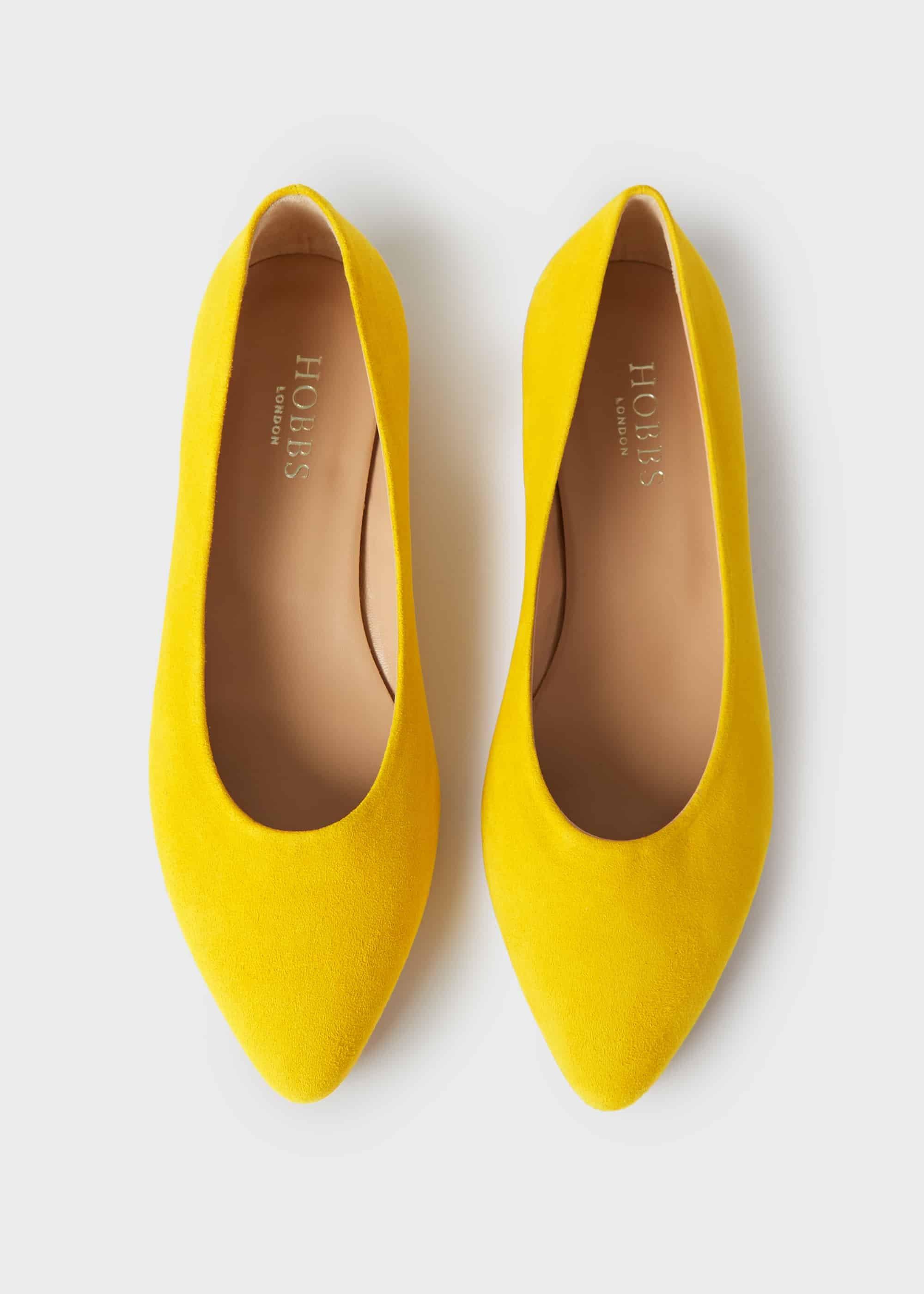 Serena Suede Ballerinas, Sunfloweryellow, hi-res
