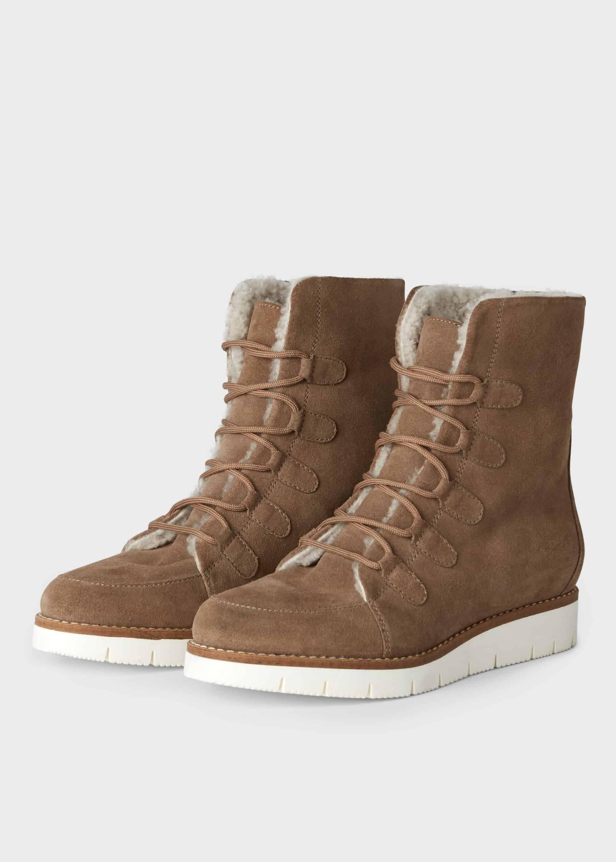 Brooklyn Suede Boots, Stone, hi-res