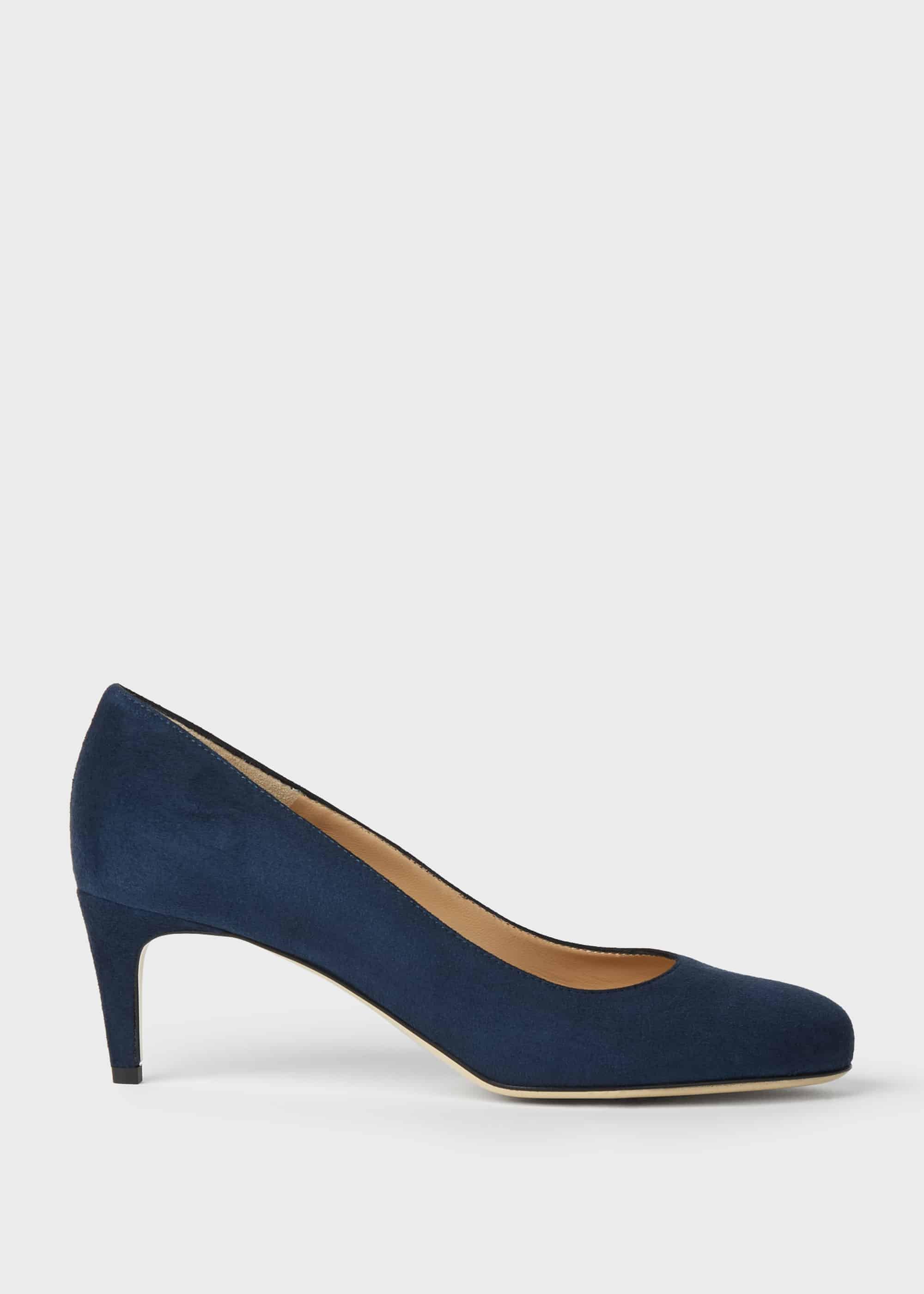 Emma Suede Stiletto Court Shoes, Midnight, hi-res