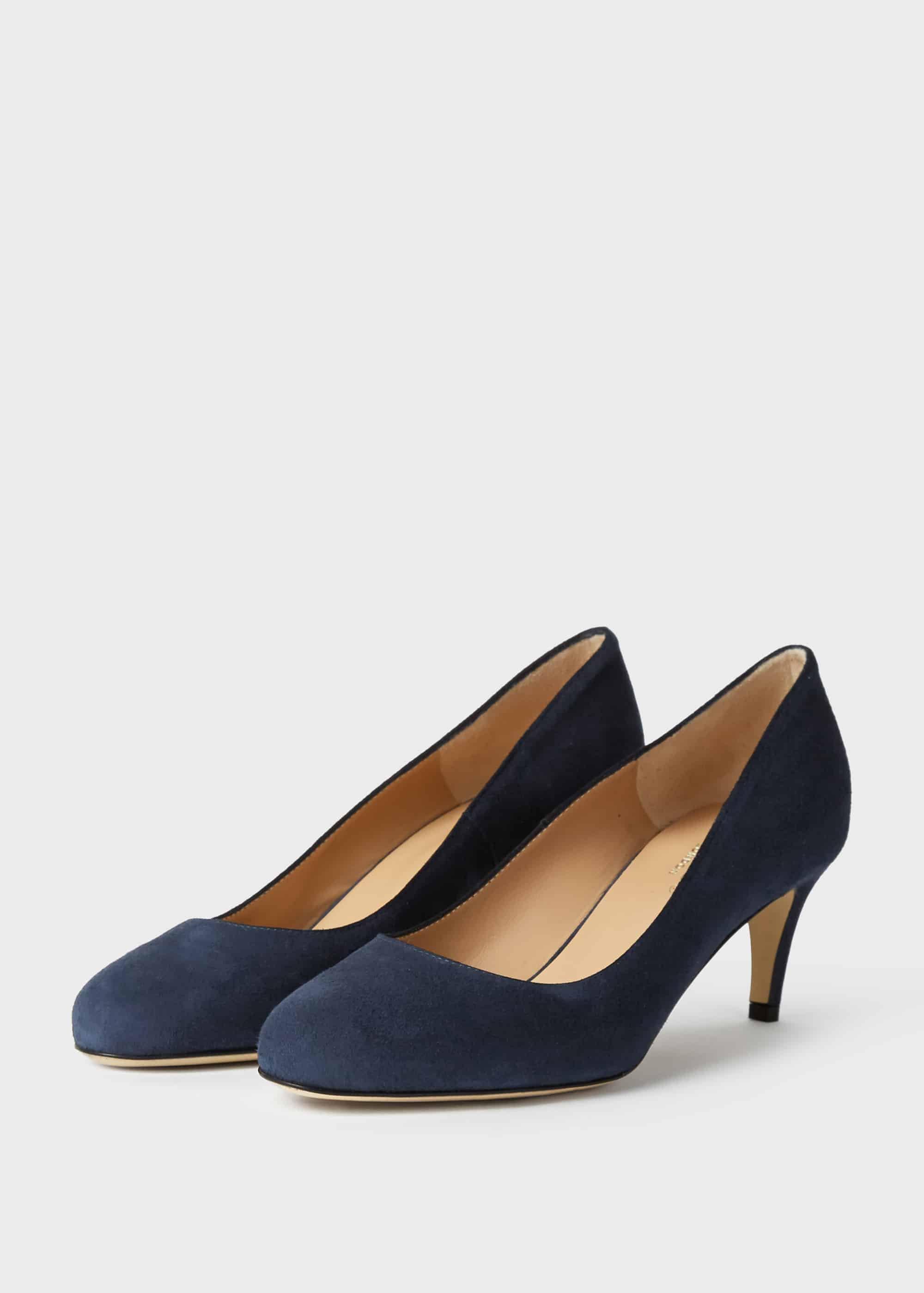Emma Suede Stiletto Court Shoes, Midnight, hi-res