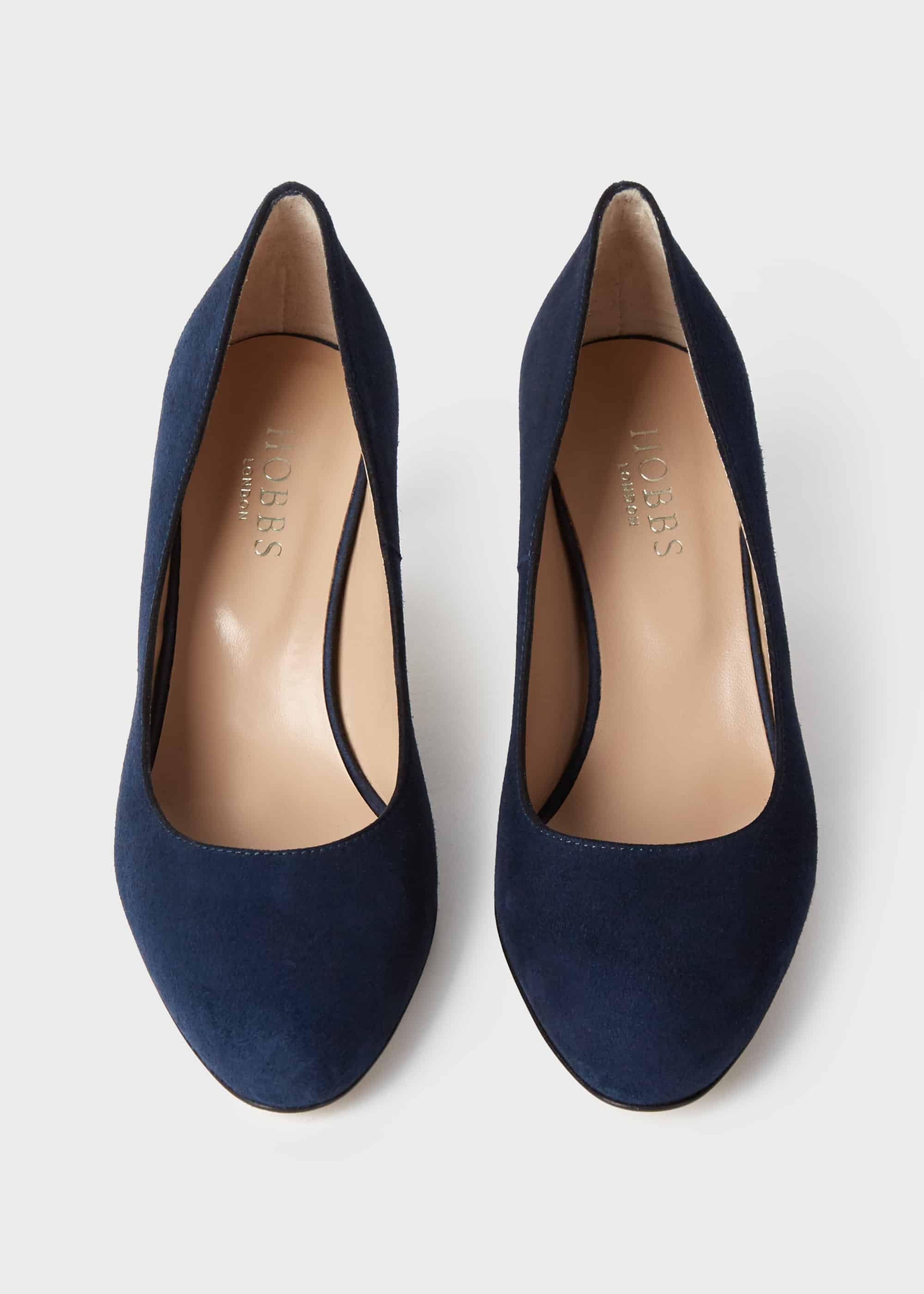 Emma Suede Stiletto Court Shoes, Midnight, hi-res
