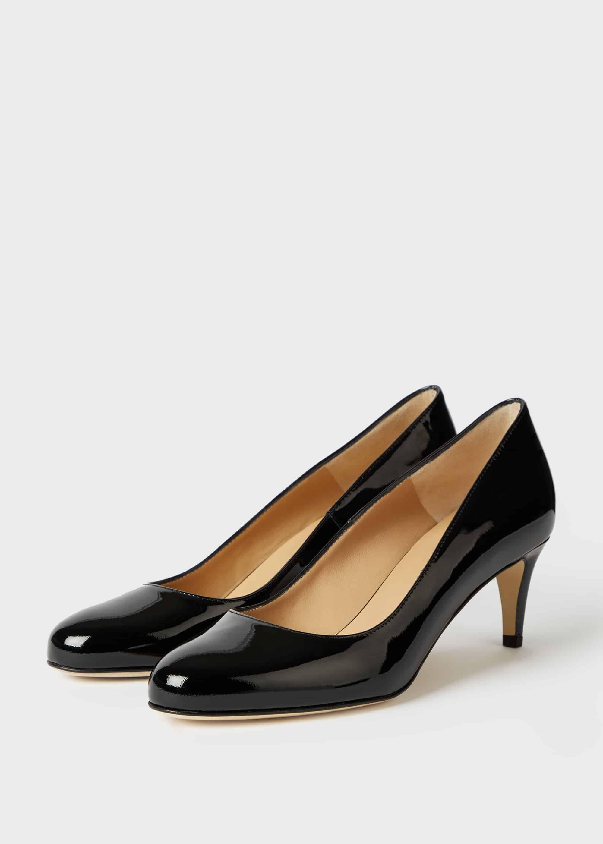 Emma Patent Stiletto Court Shoes, Black, hi-res