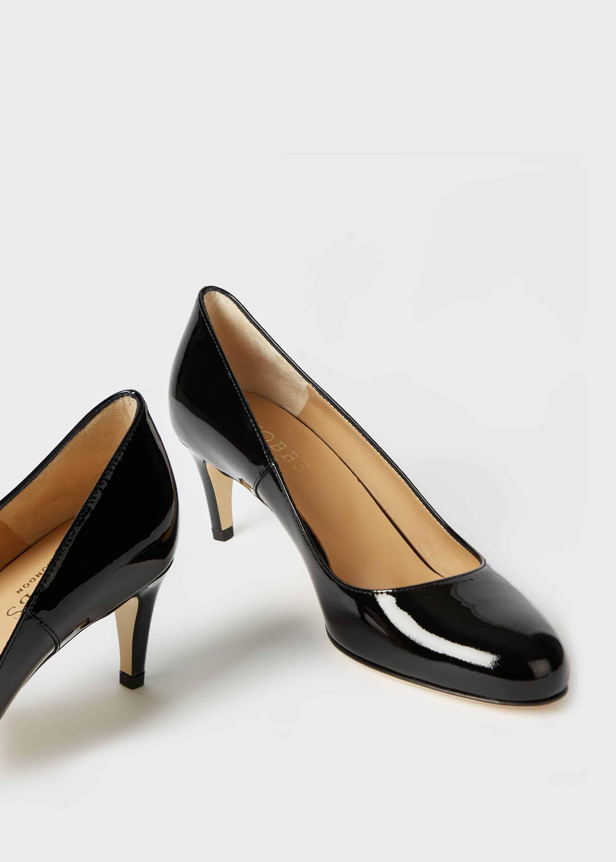 Emma Patent Stiletto Court Shoes, Black, hi-res