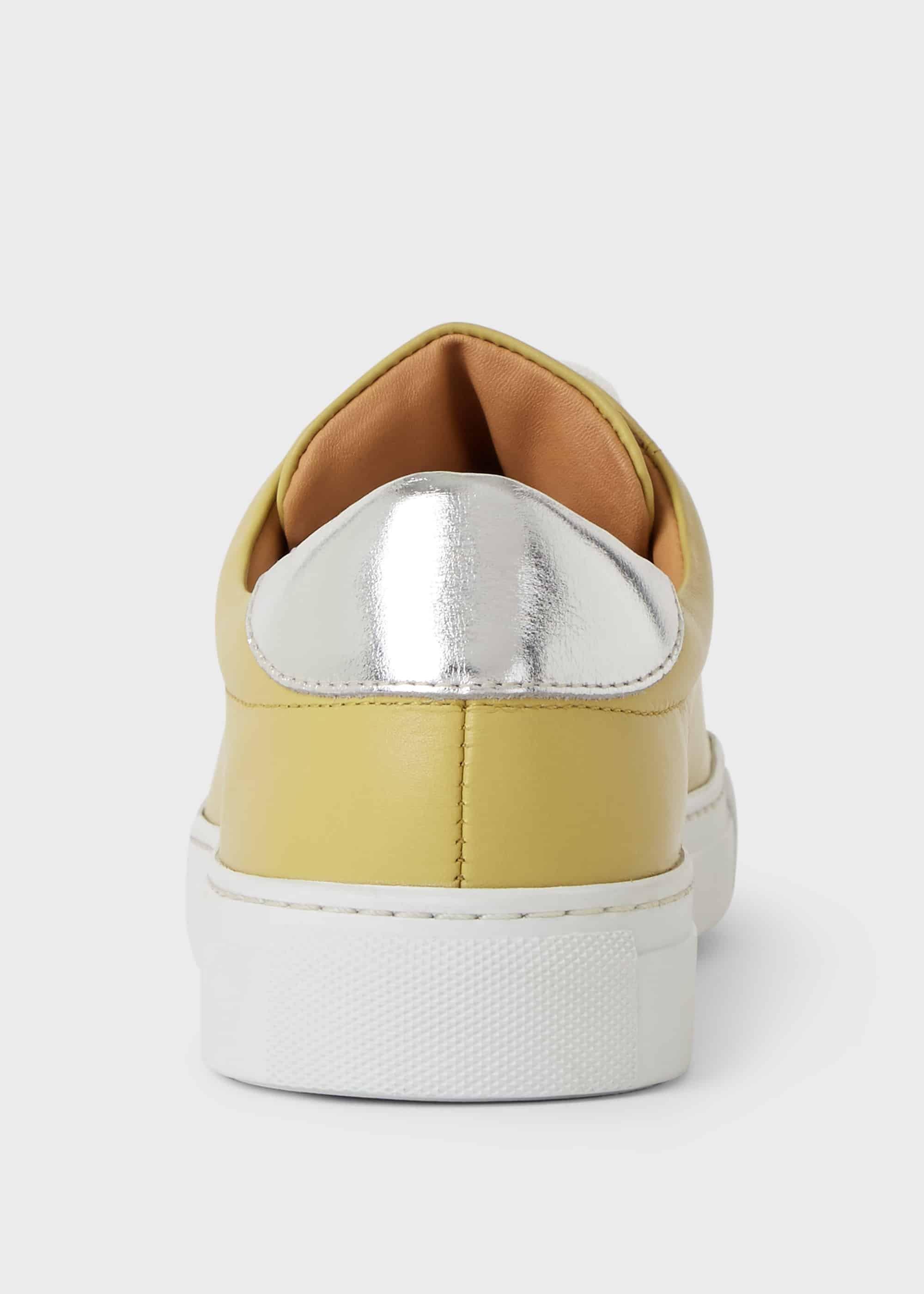 Hollie Leather Trainers, Citron, hi-res