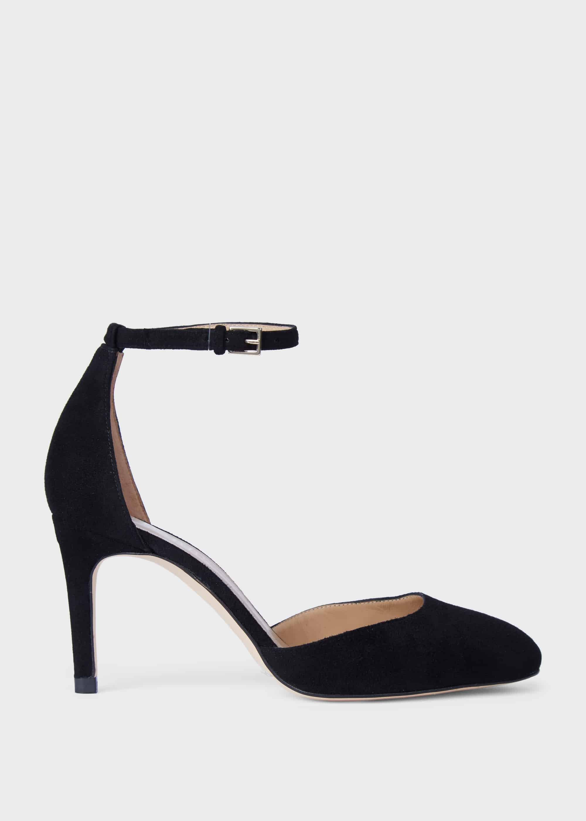 Elliya Suede Court Shoes, Black, hi-res