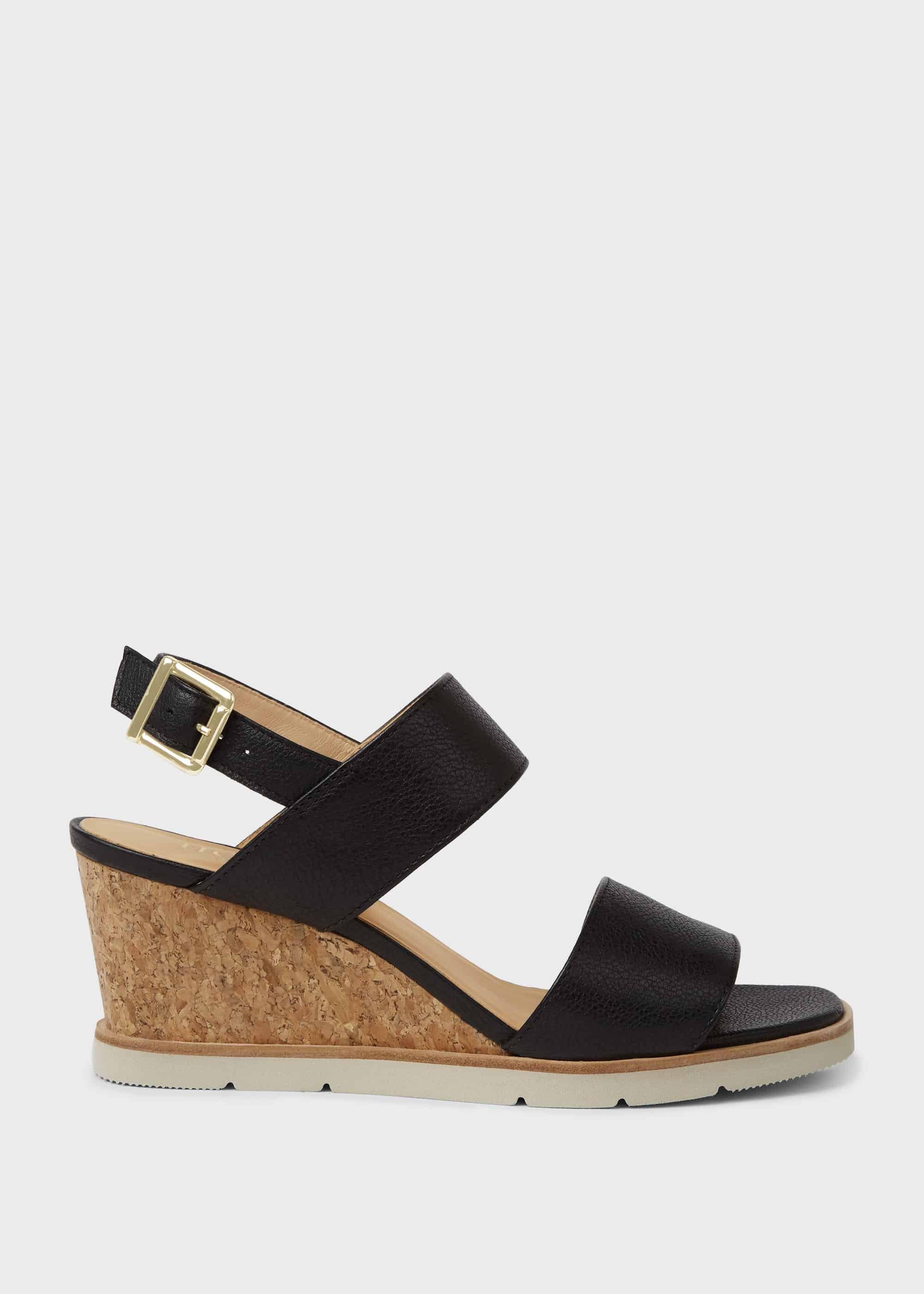 Verona Leather Wedge Sandals