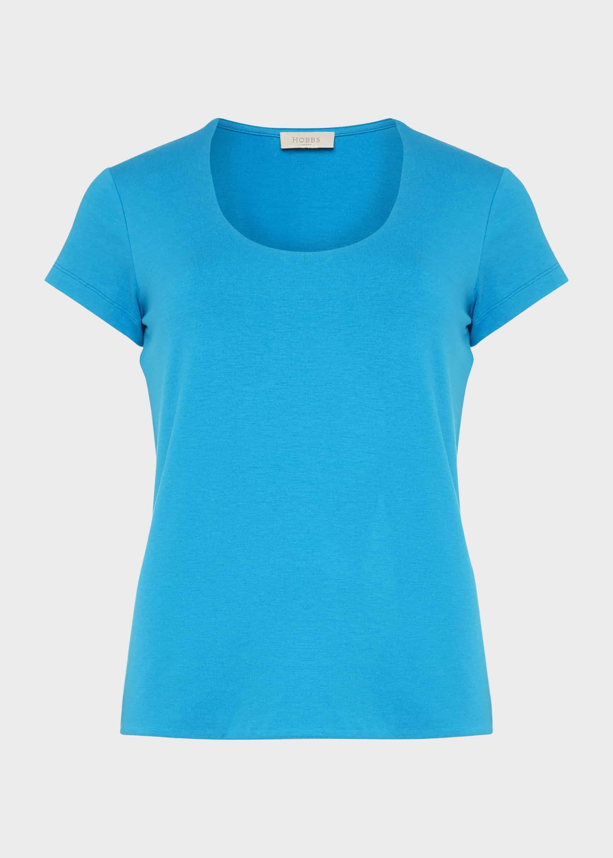 Daisy Double Fronted Top, Riviera Blue, hi-res
