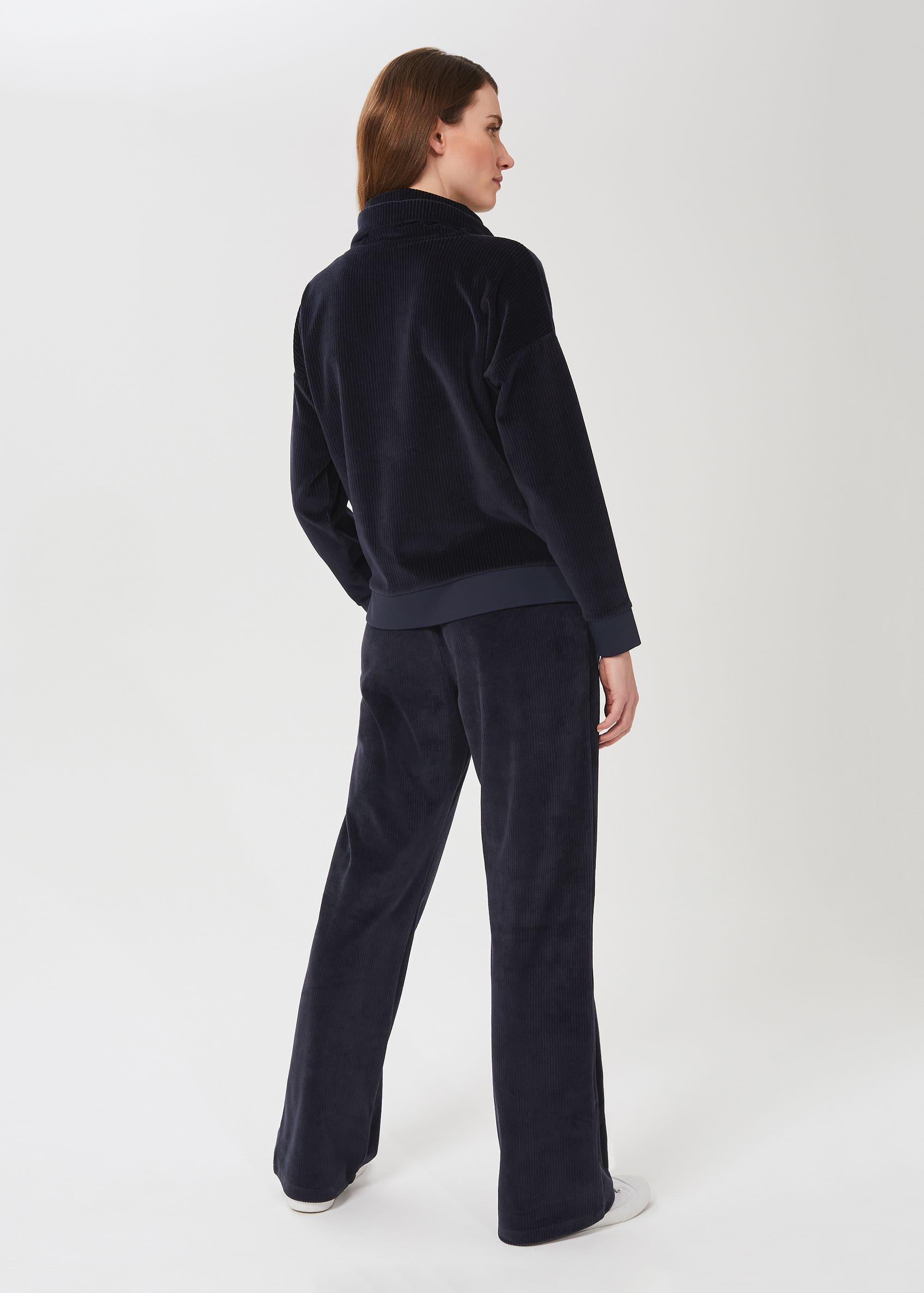 Erin Velvet Trouser, Midnight Navy, hi-res