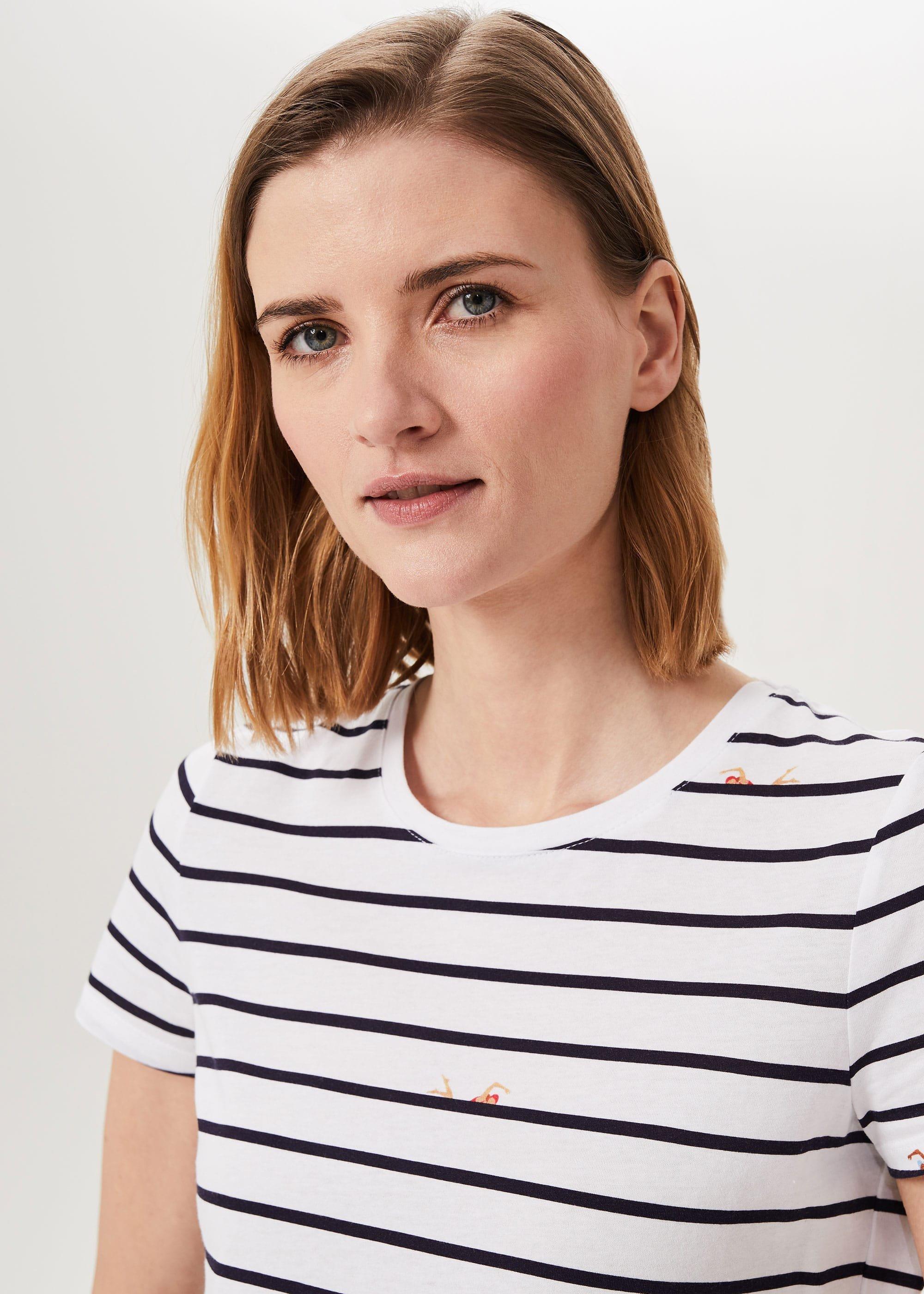 Pixie Cotton Printed T-Shirt, White Multi, hi-res