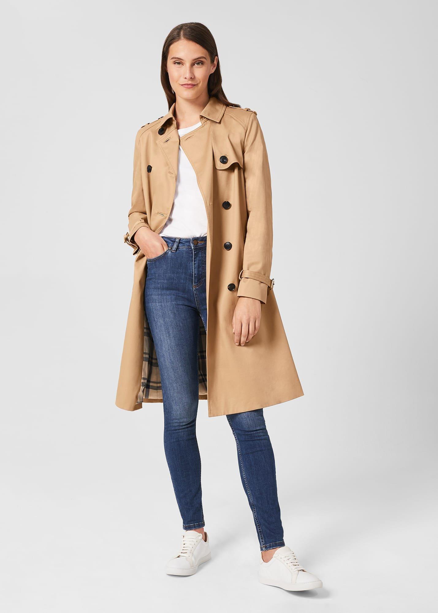 Finley Water Resistant Trench Coat, Fawn Beige, hi-res