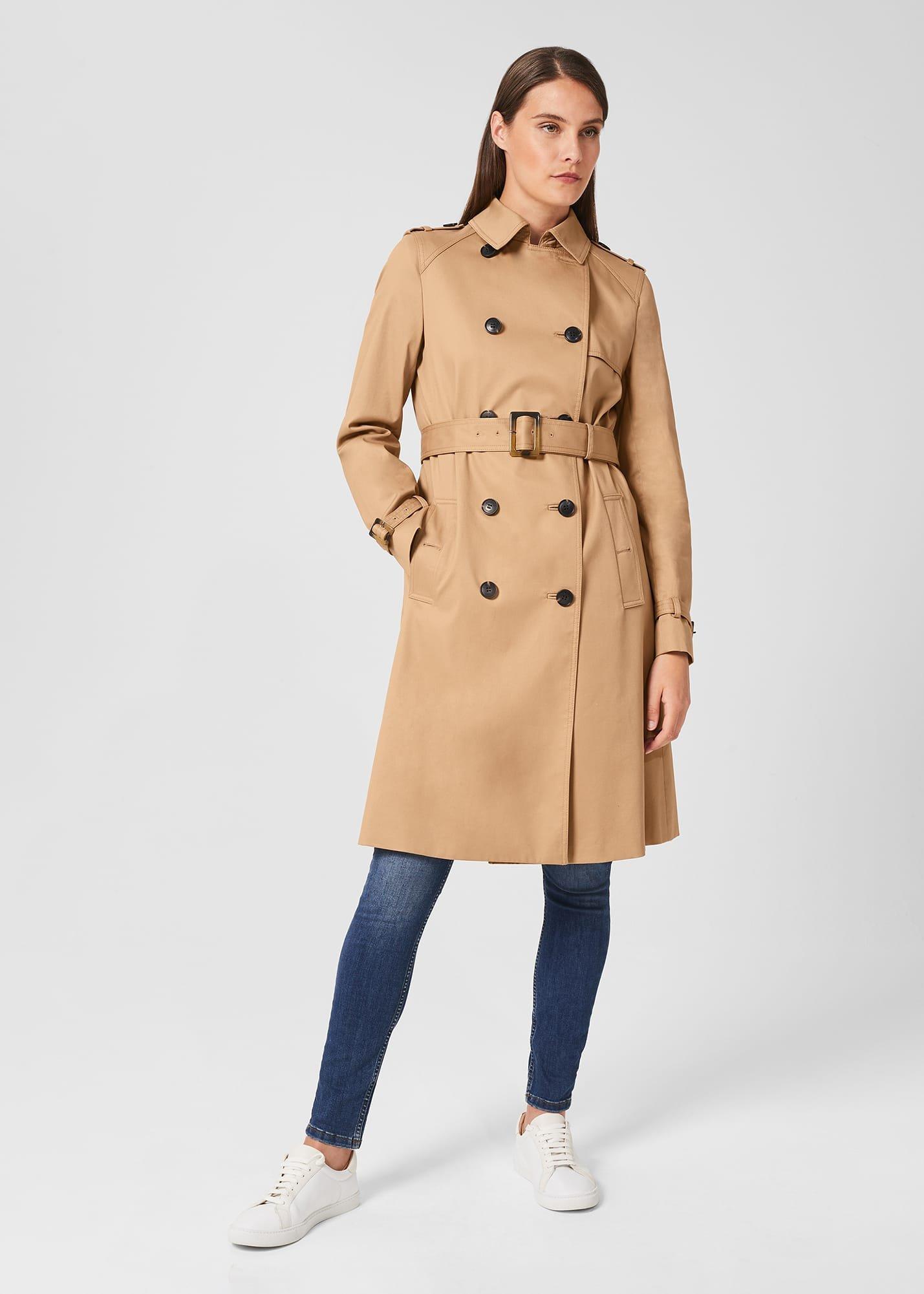 Finley Water Resistant Trench Coat, Fawn Beige, hi-res