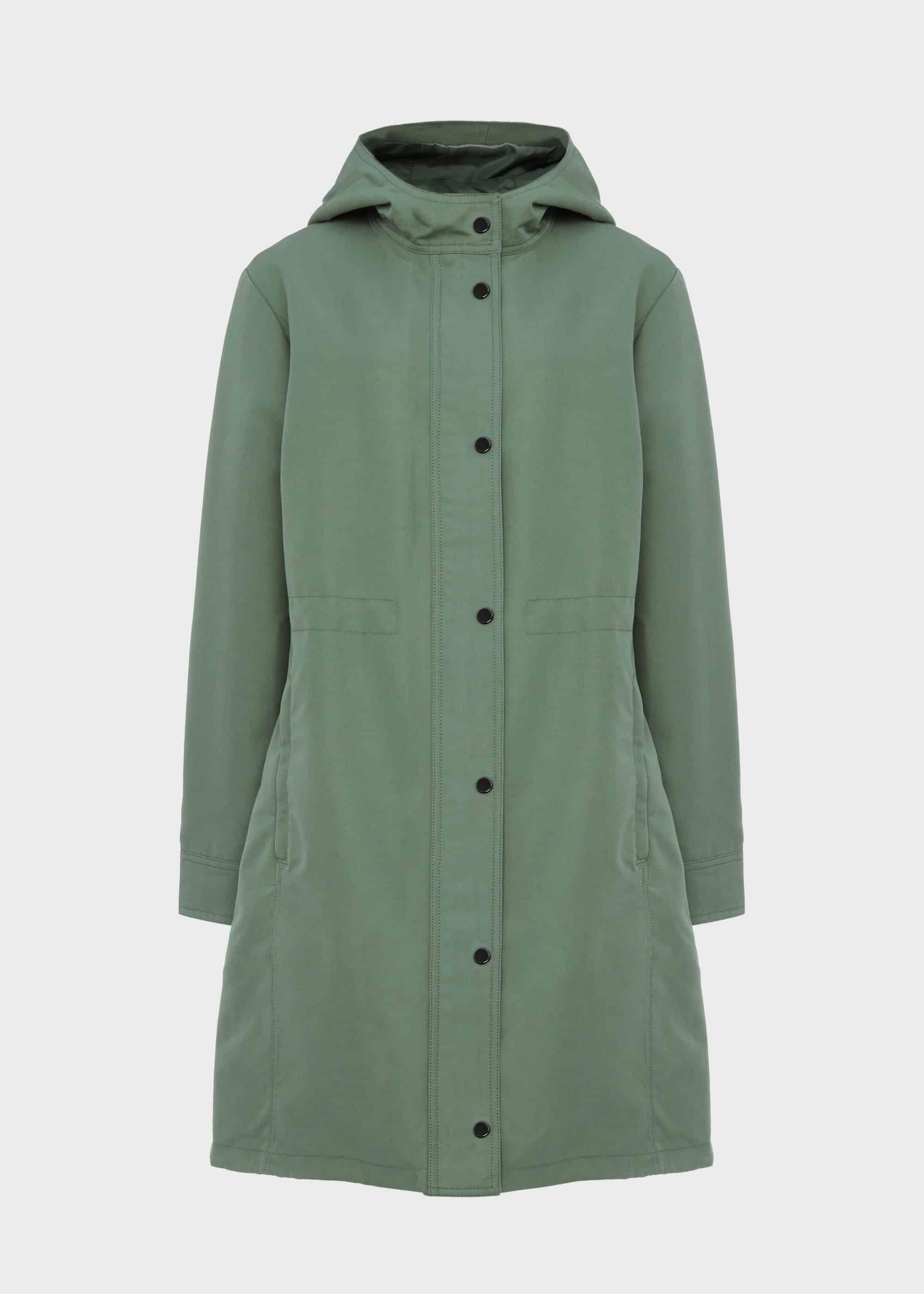 Kathy Water Resistant Parka With Hood, Dark Sage Green, hi-res