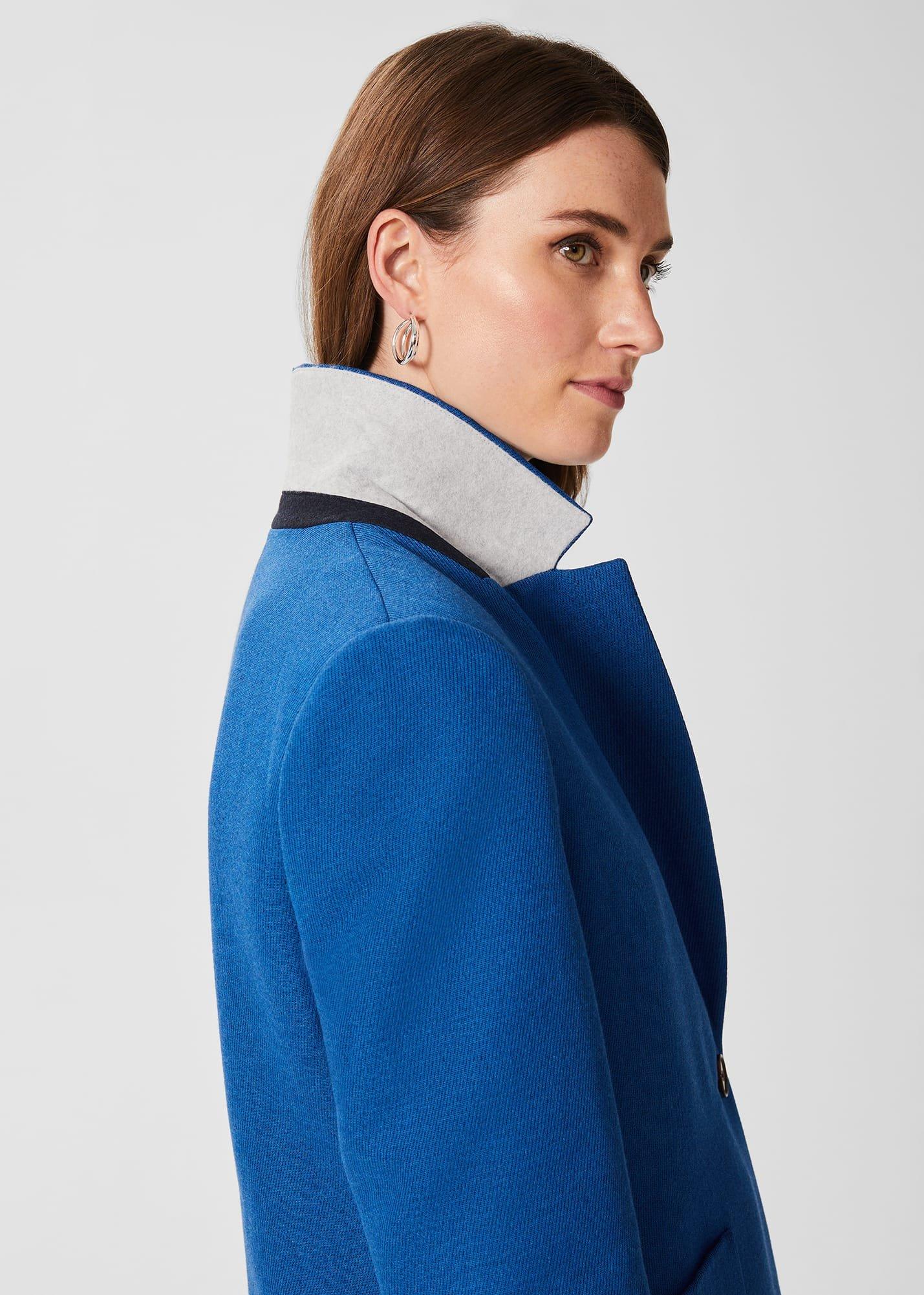 Corina Coat With Wool, Azure Blue, hi-res