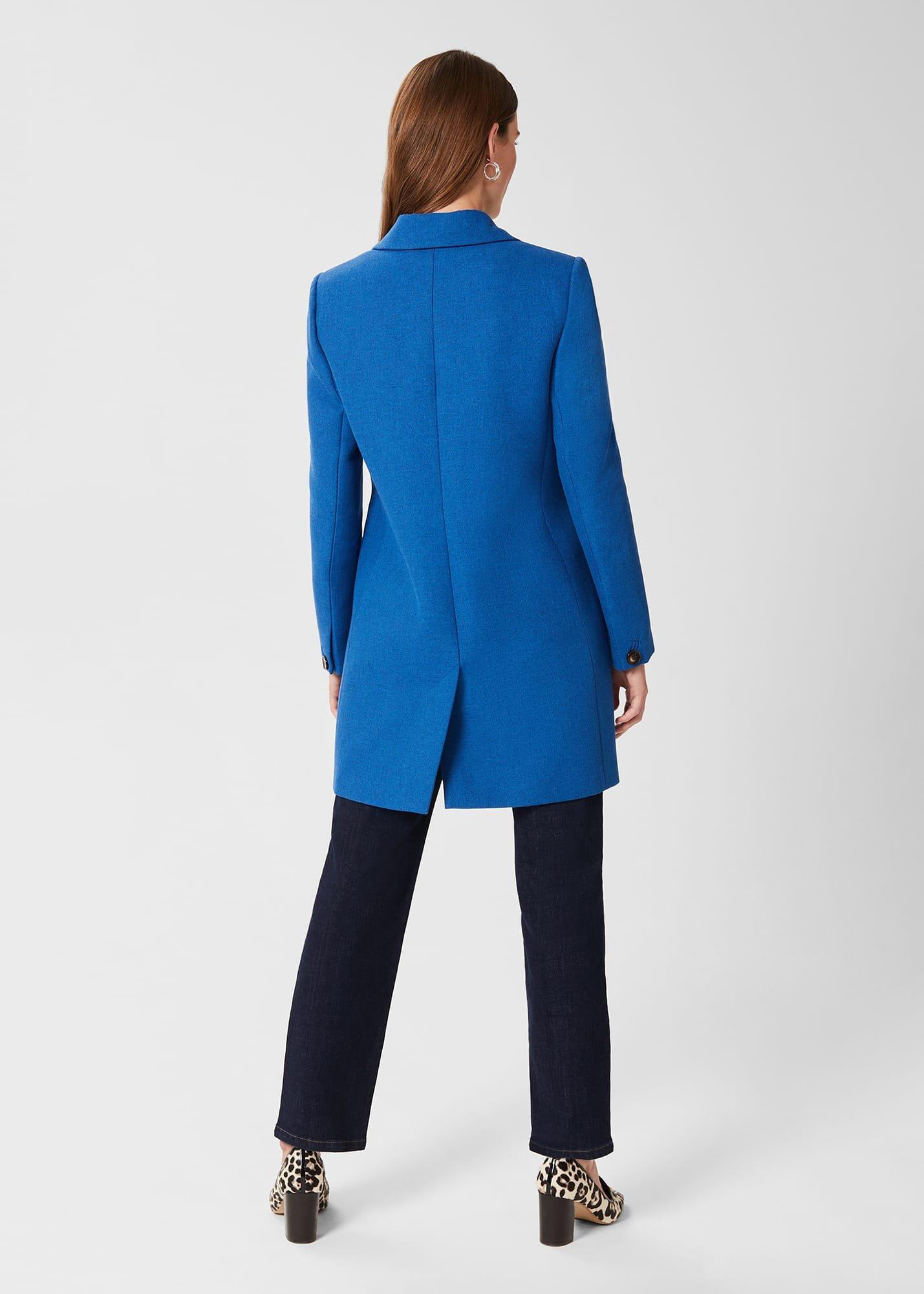 Corina Coat With Wool, Azure Blue, hi-res