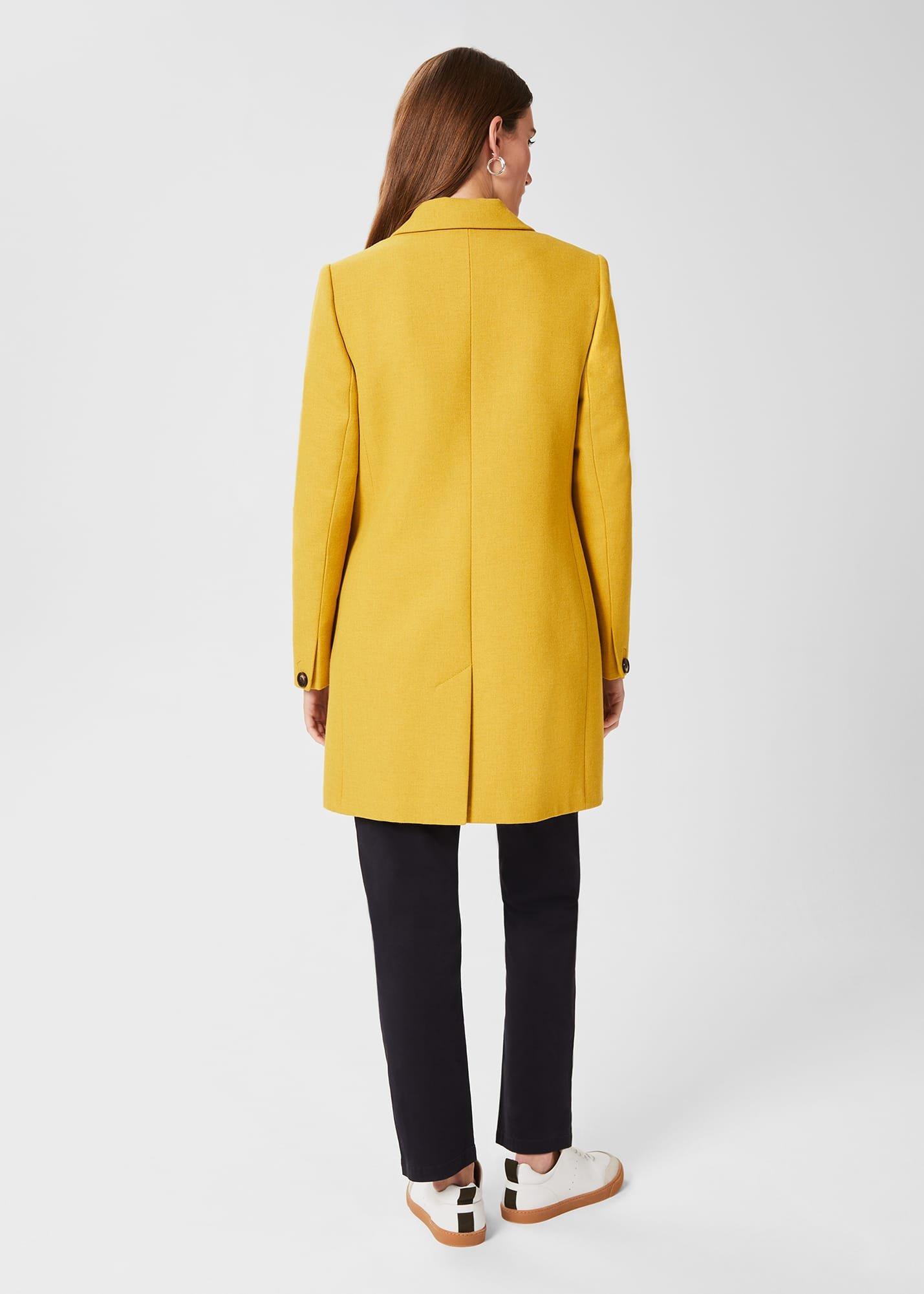 Corina Coat With Wool, Oil Yellow, hi-res