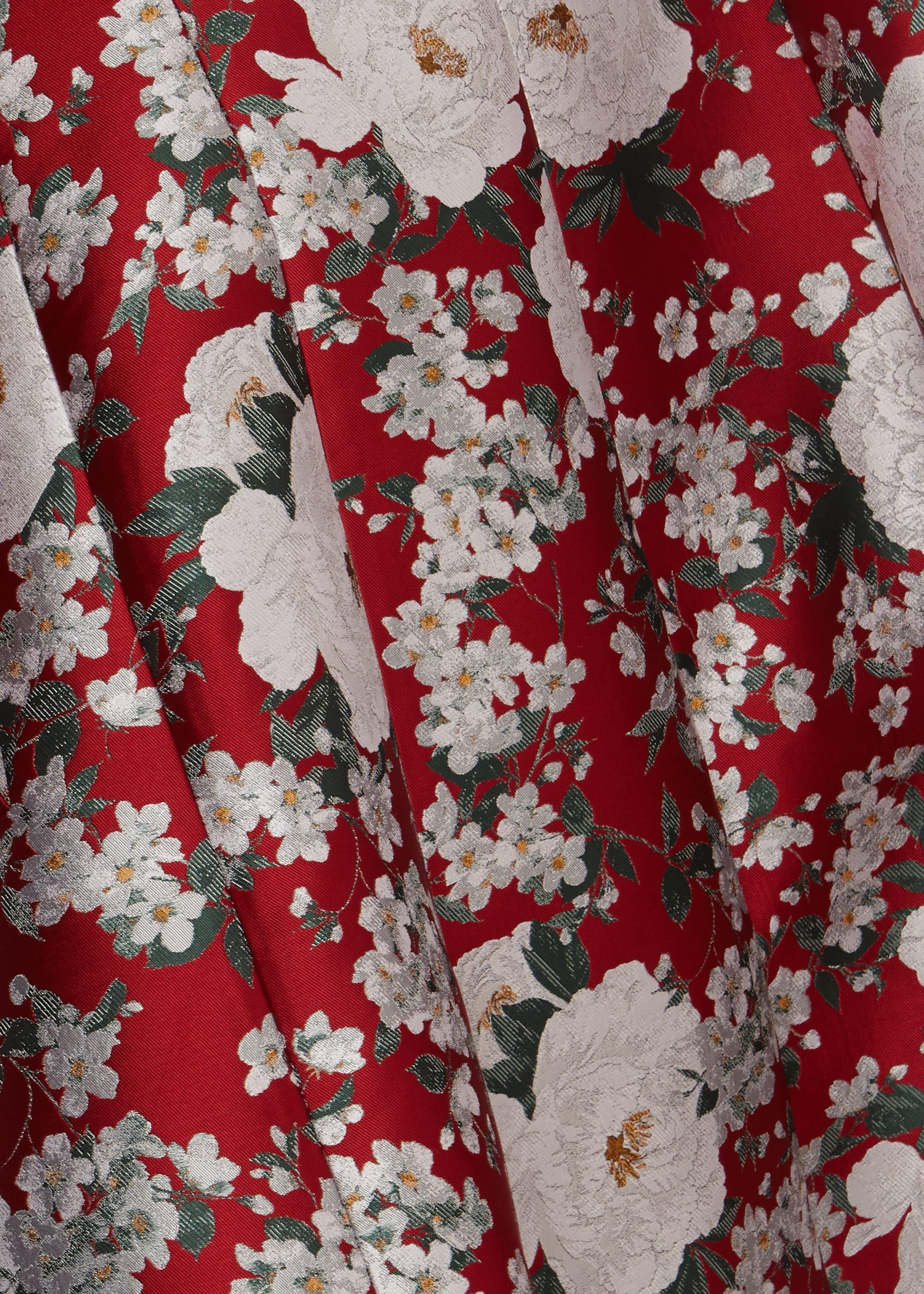 Dora Jacquard Coat, Red Multi, hi-res