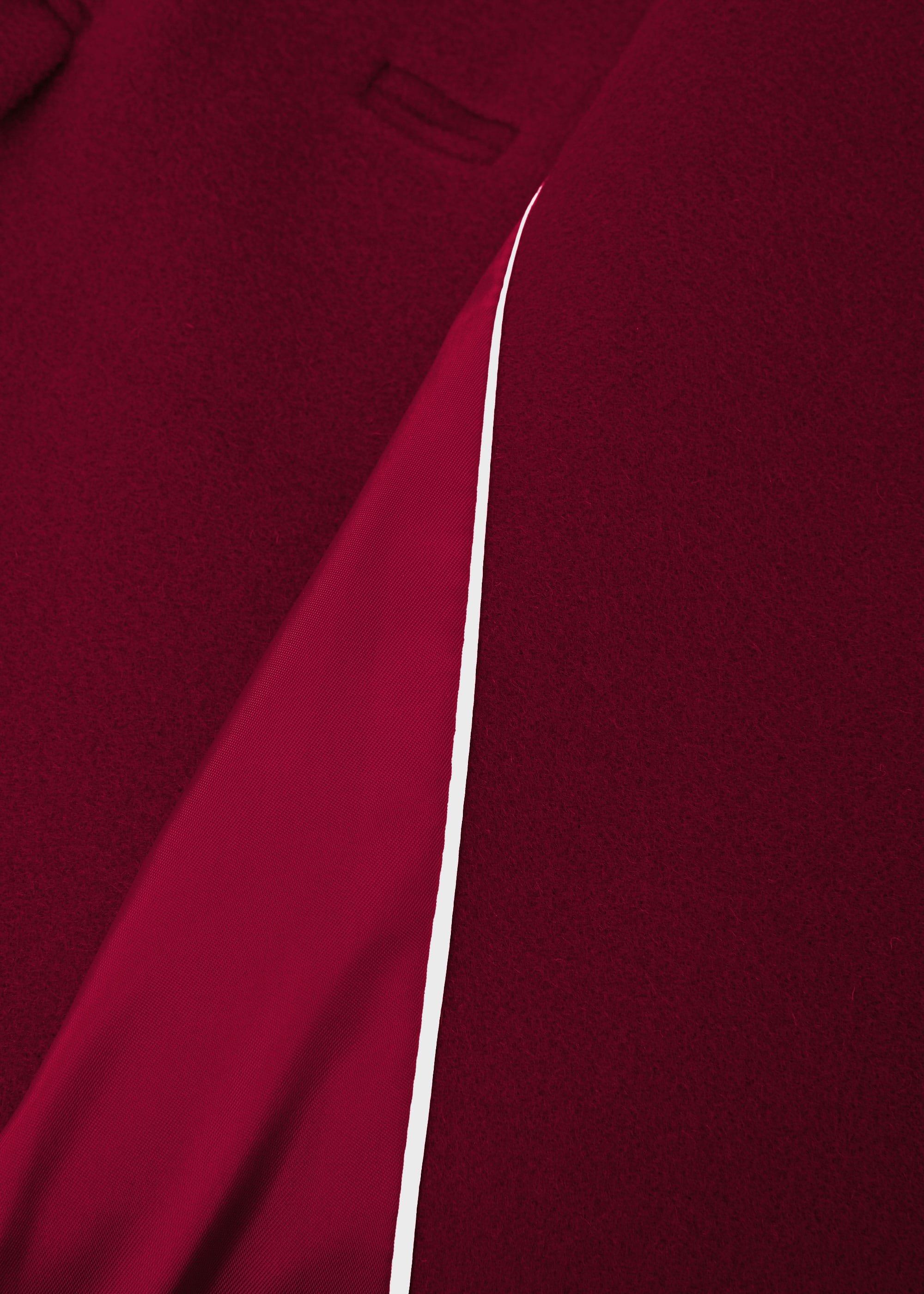 Anita Wool Blend A Line Coat, Dark Raspberry, hi-res