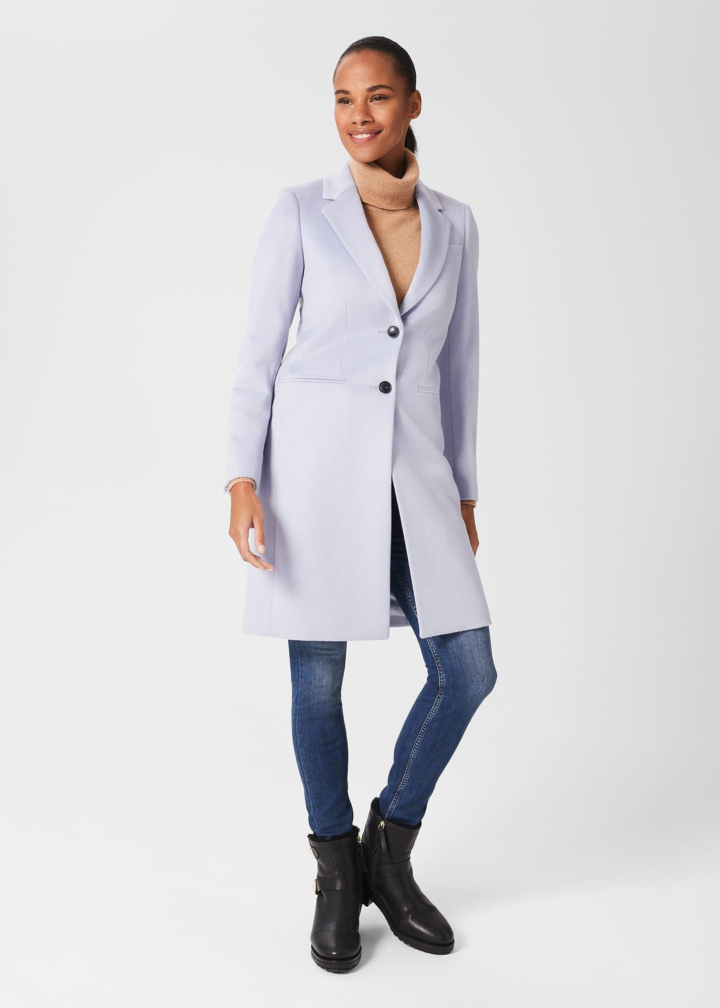 Tilda Wool Coat, Pale Blue, hi-res