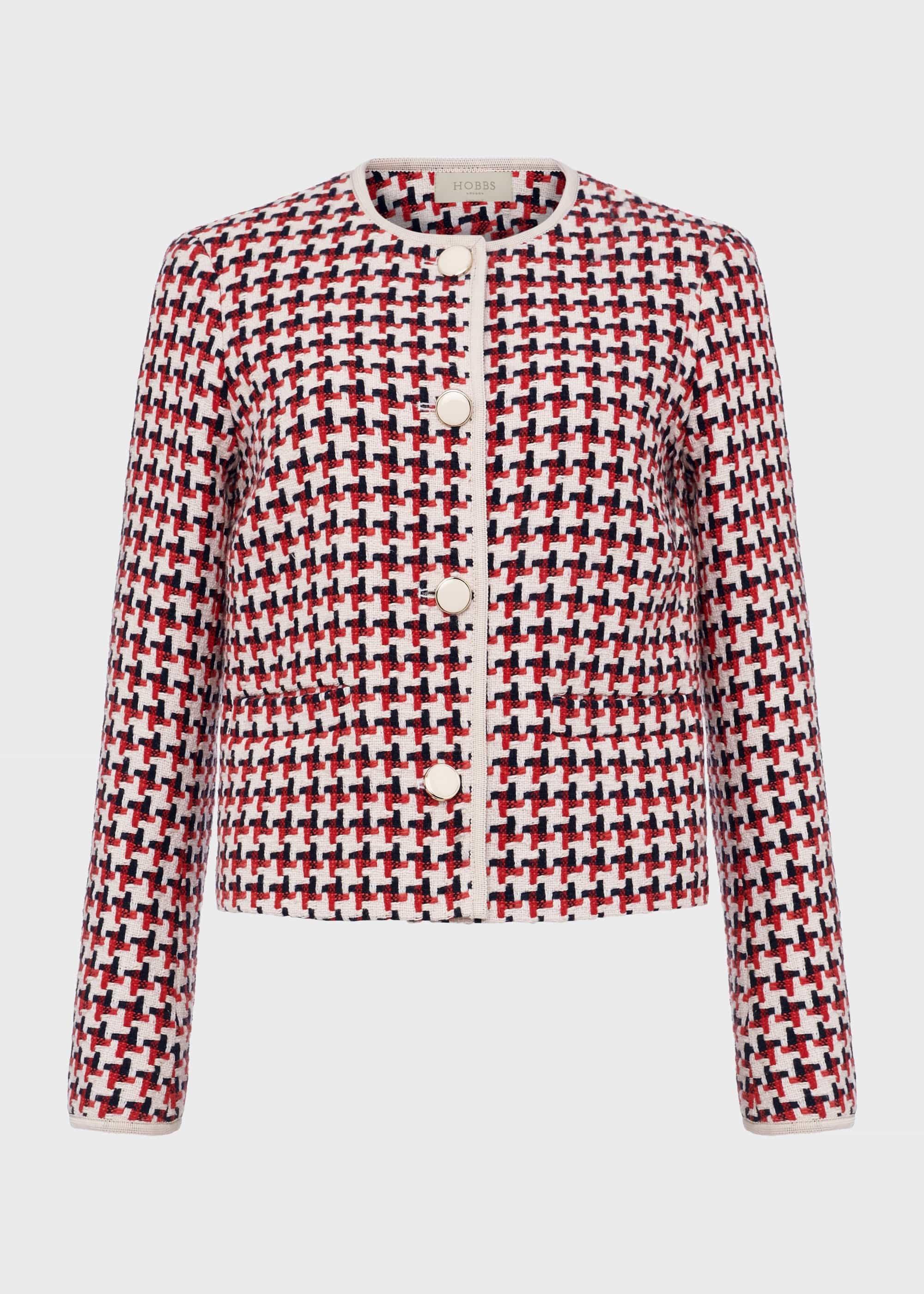 Tafara Tweed Jacket, Red Multi, hi-res
