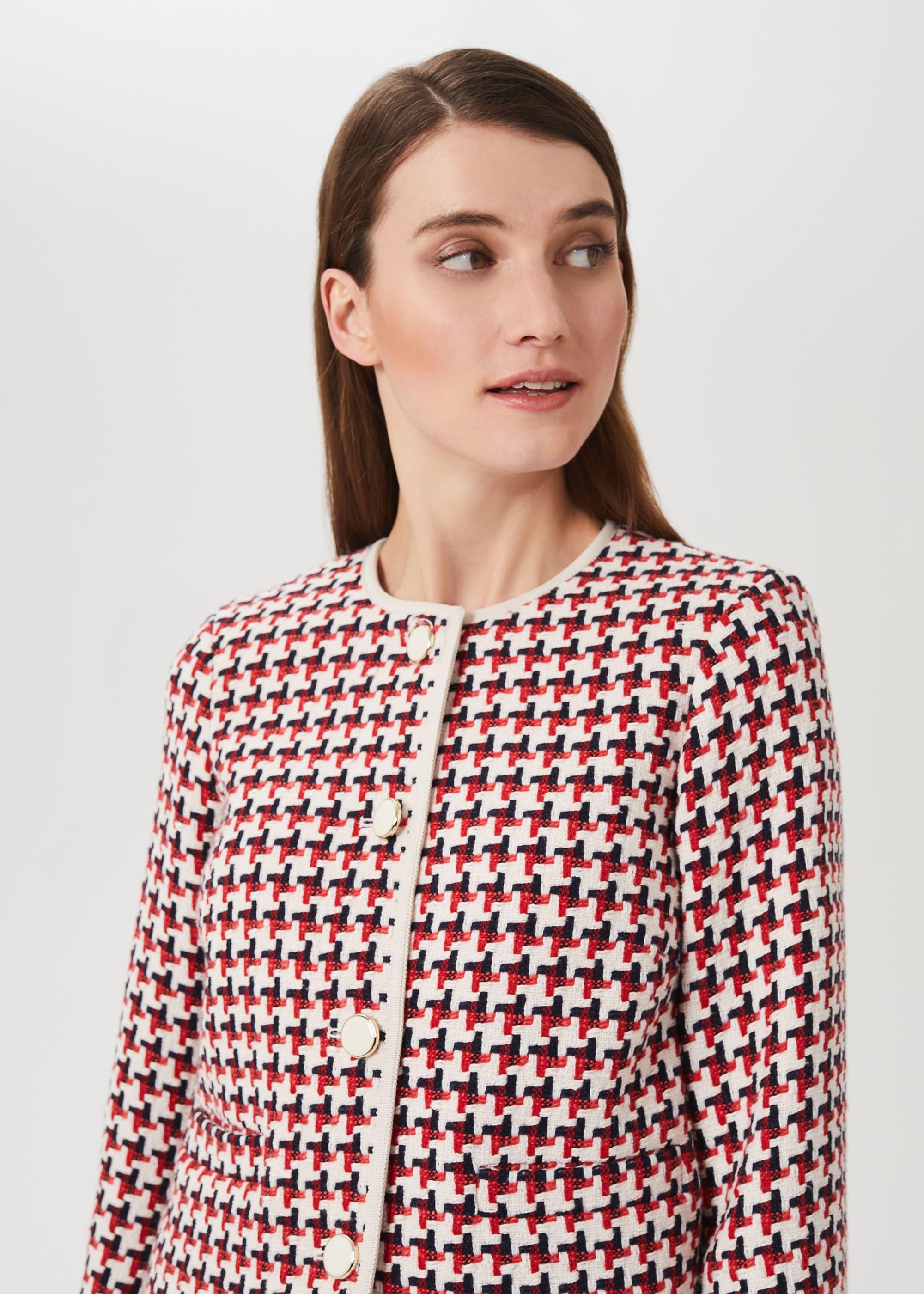 Tafara Tweed Jacket, Red Multi, hi-res