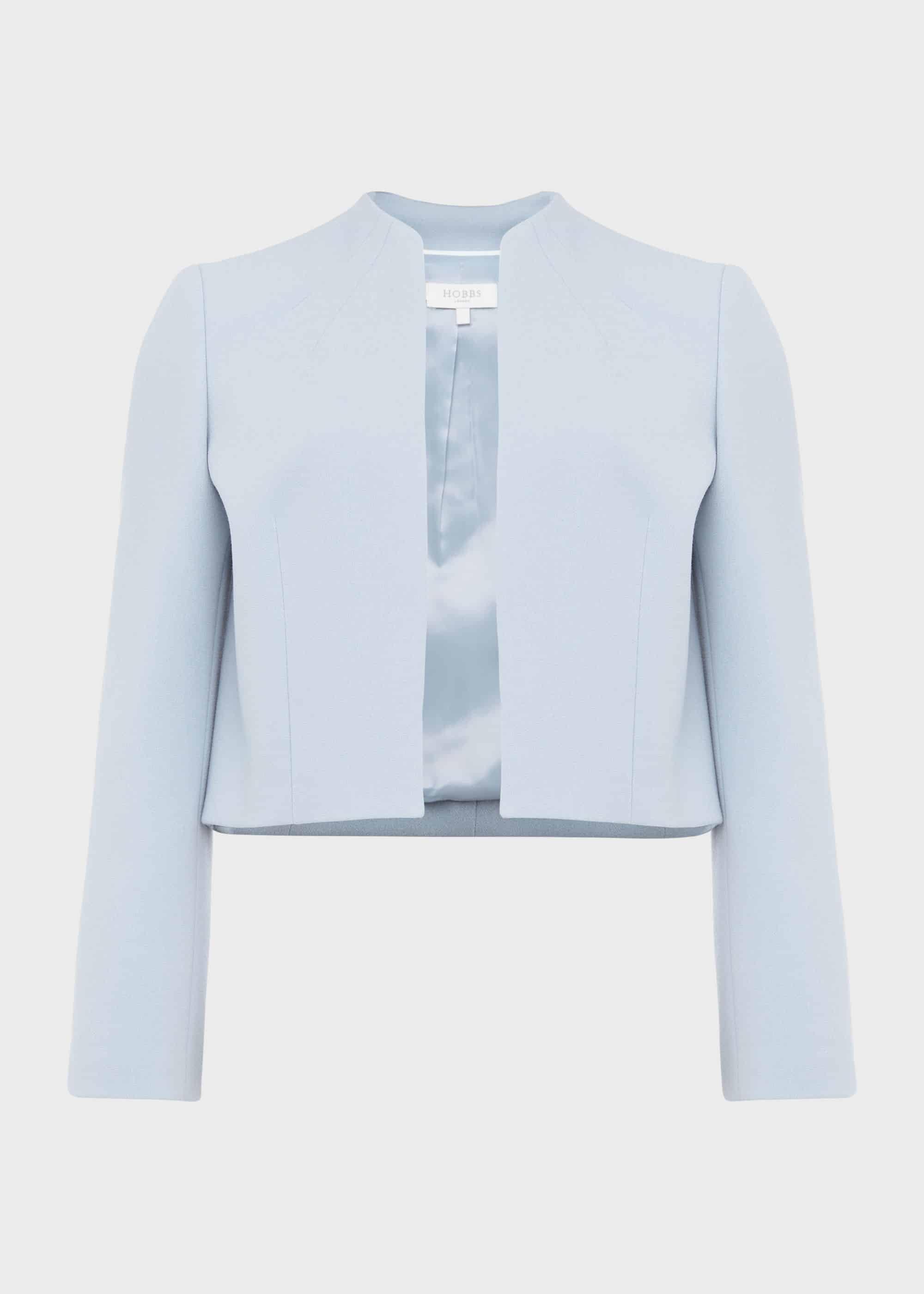 Ana Crepe Jacket, Celeste Blue, hi-res