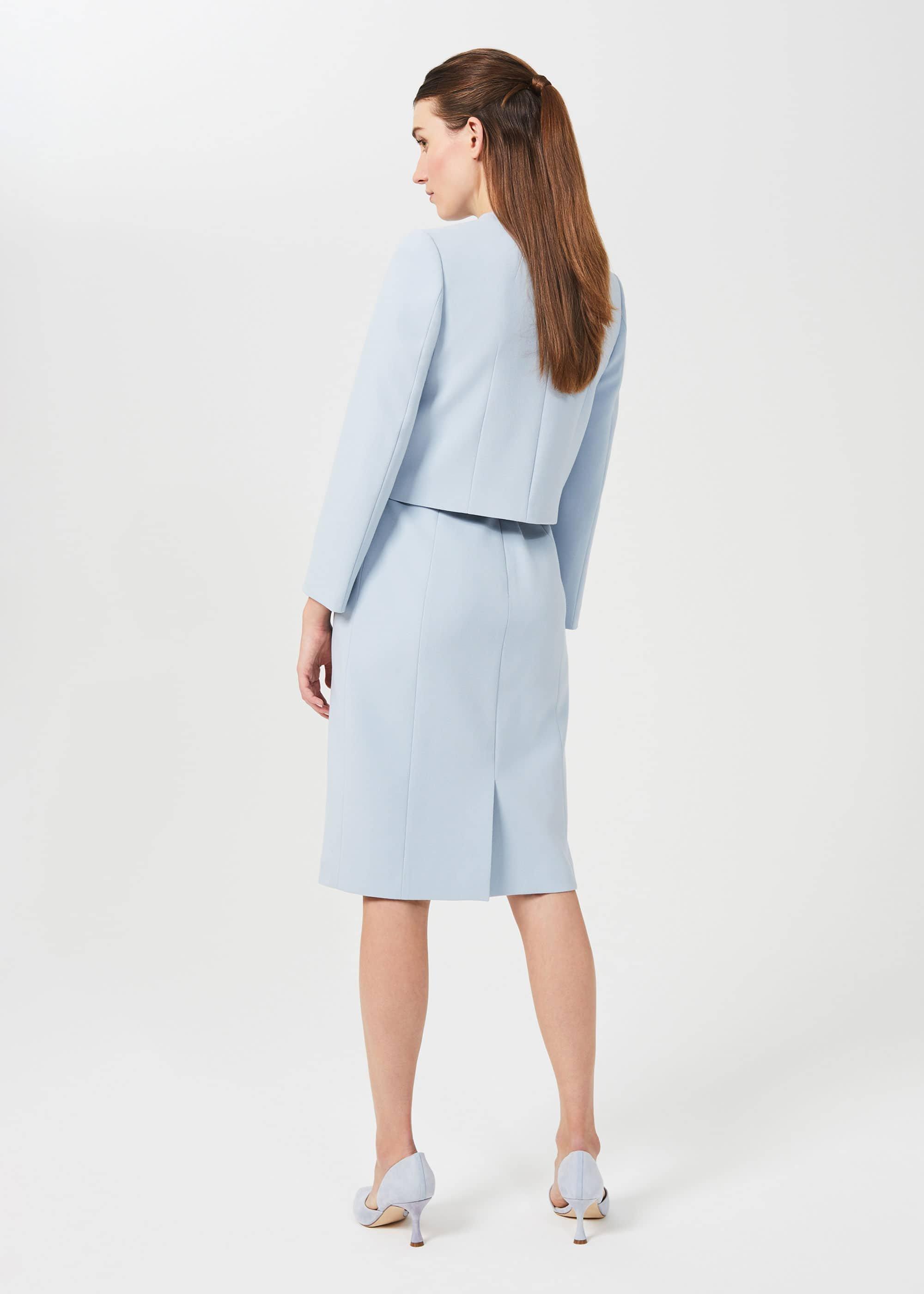 Ana Crepe Jacket, Celeste Blue, hi-res