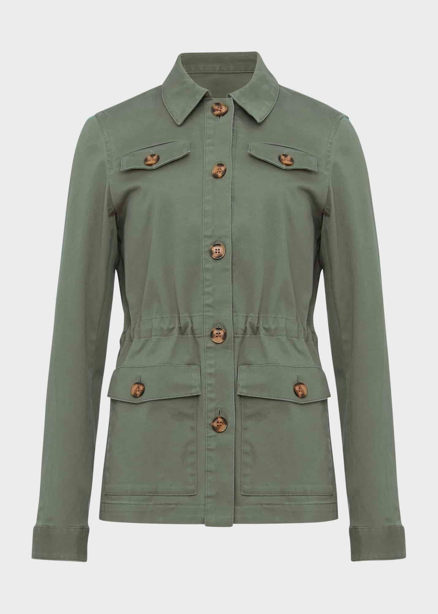 Macy Cotton Blend Jacket, Khaki, hi-res