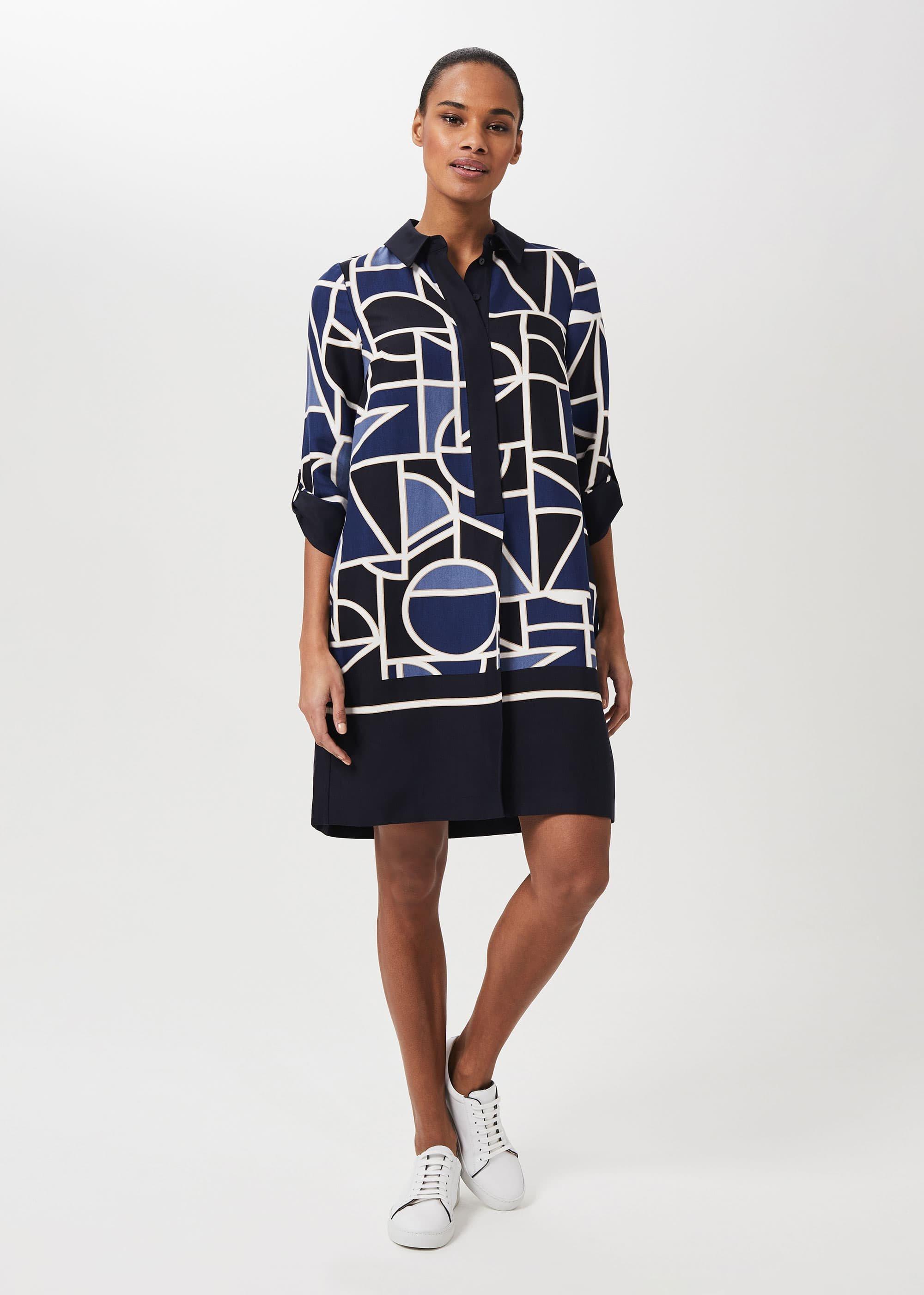 Marci Tunic Dress, Blue Multi, hi-res