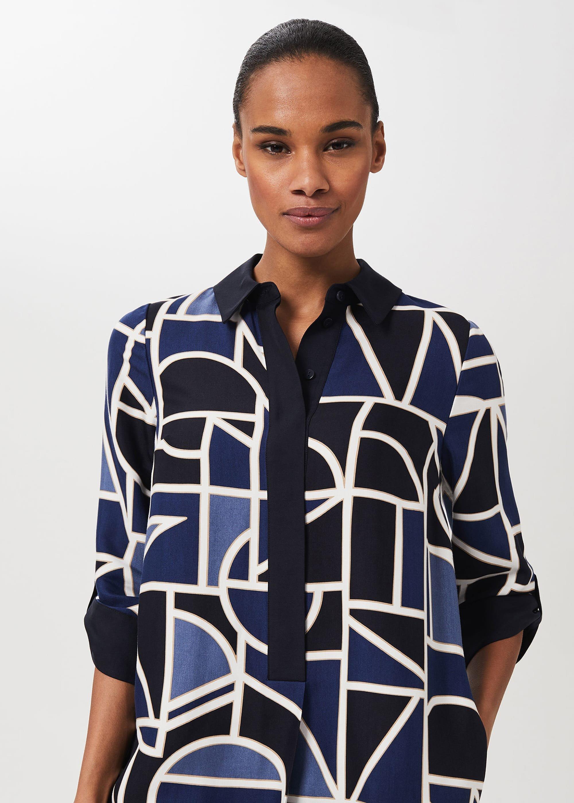 Marci Tunic Dress, Blue Multi, hi-res
