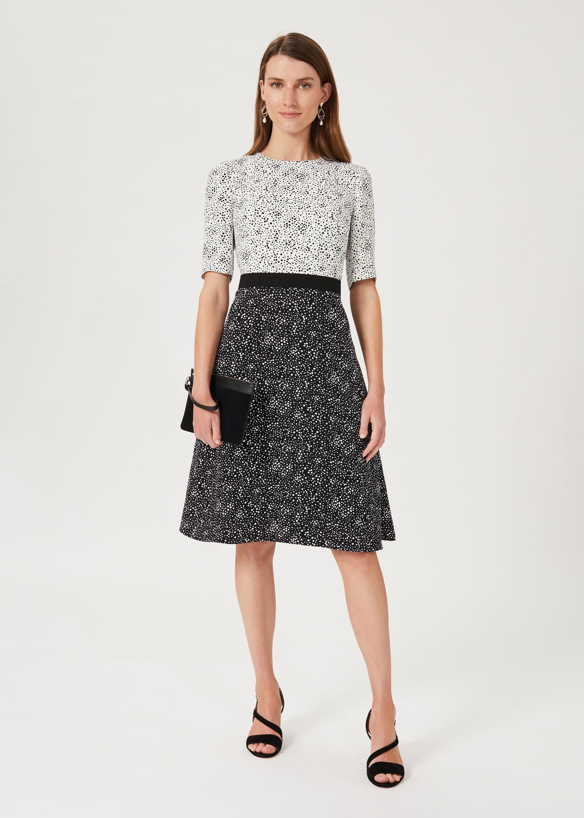 Caroline Crepe Spot Dress