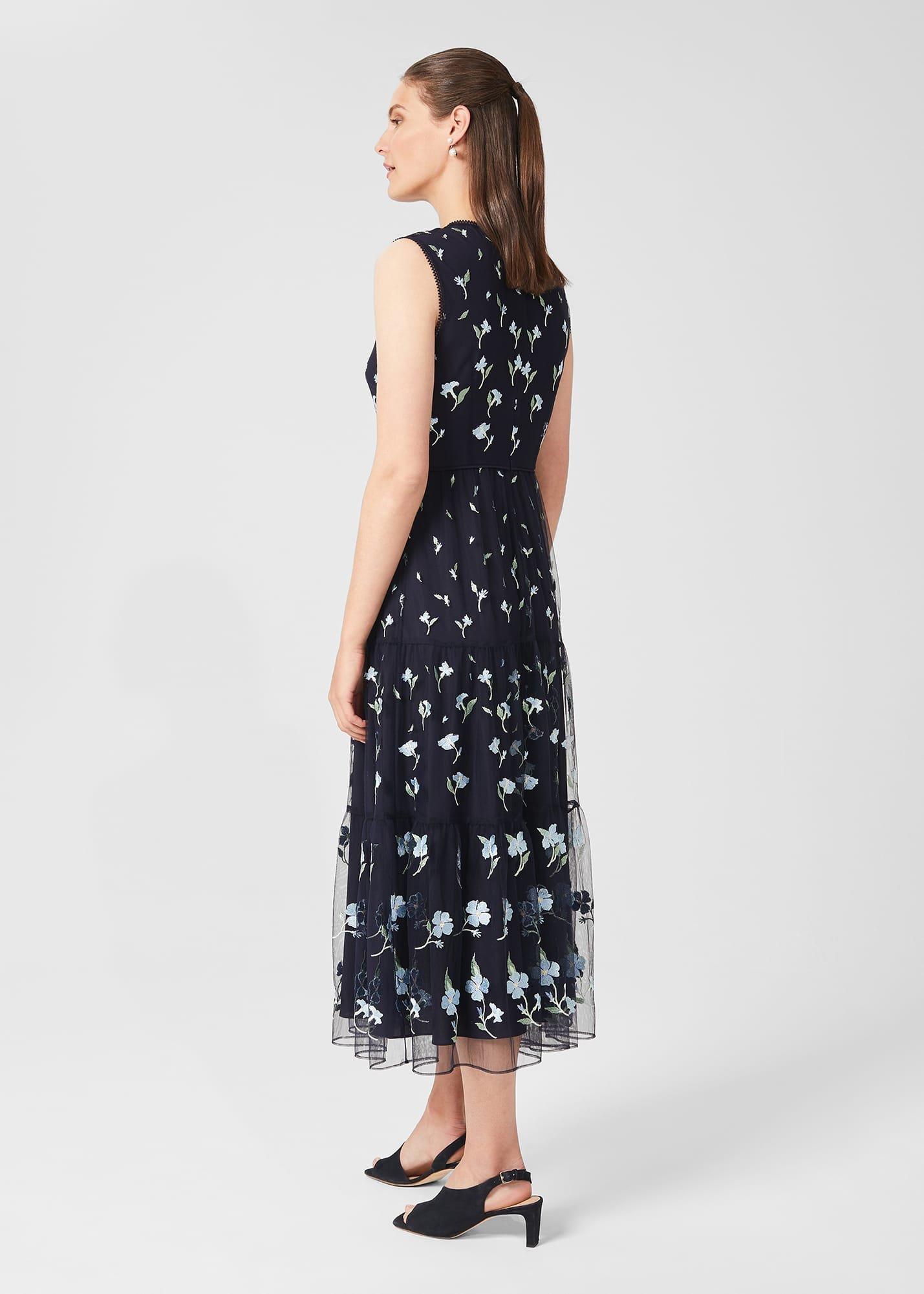 Bethany Embroidered Floral Dress, Navy Multi, hi-res