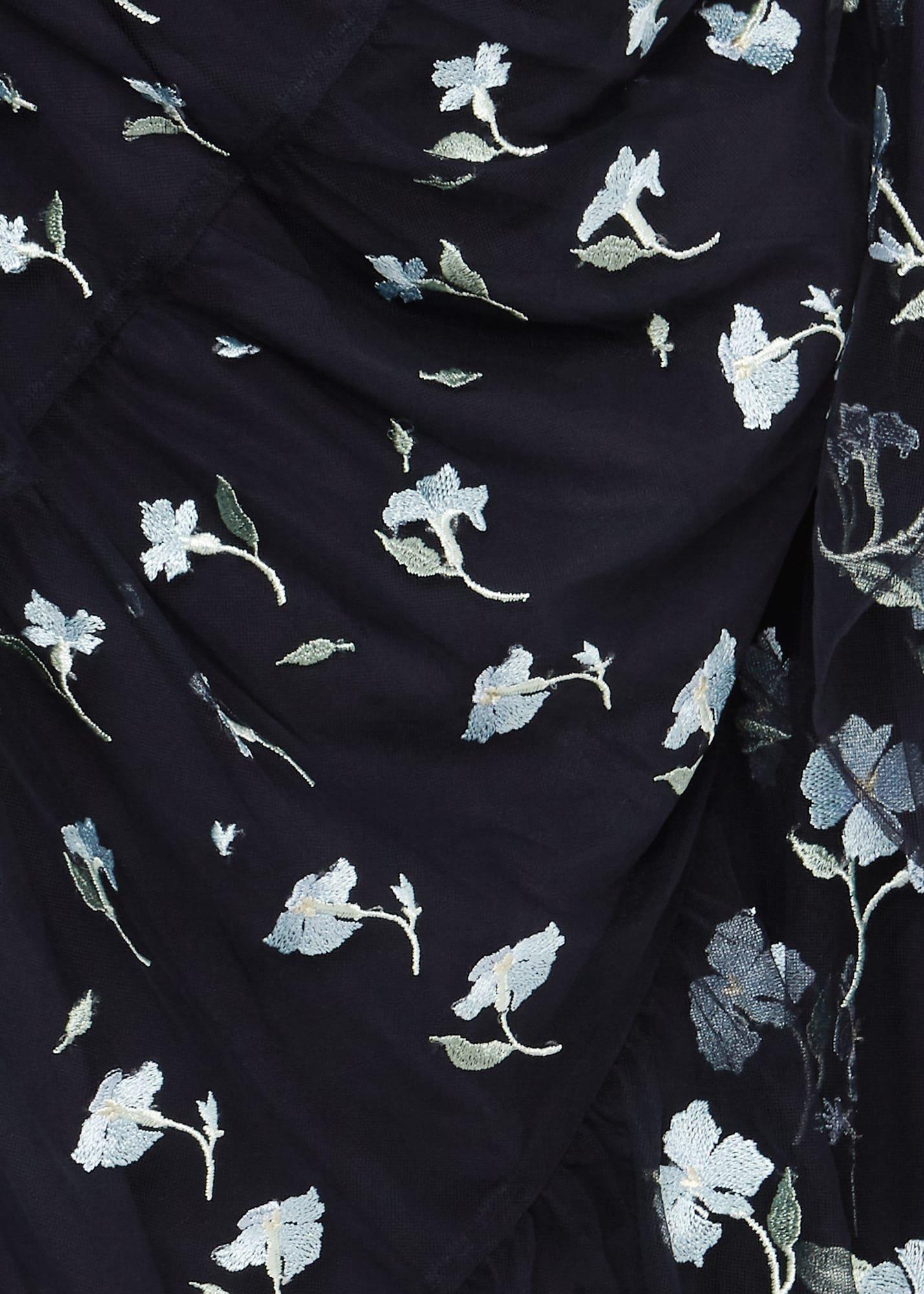 Petite Bethany Embroidered Floral Dress, Navy Multi, hi-res