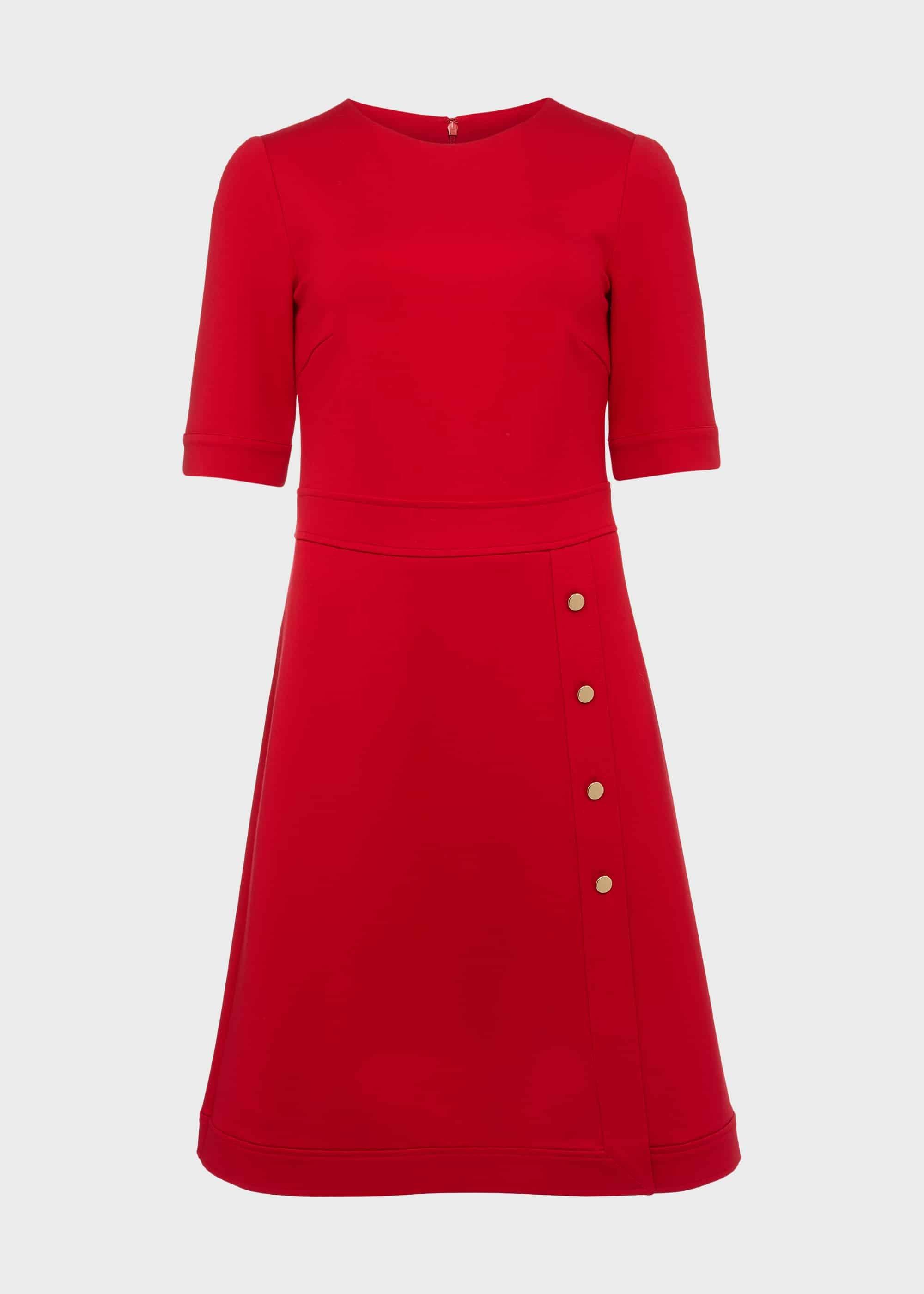 Petite Anela Jersey Dress, Flag Red, hi-res