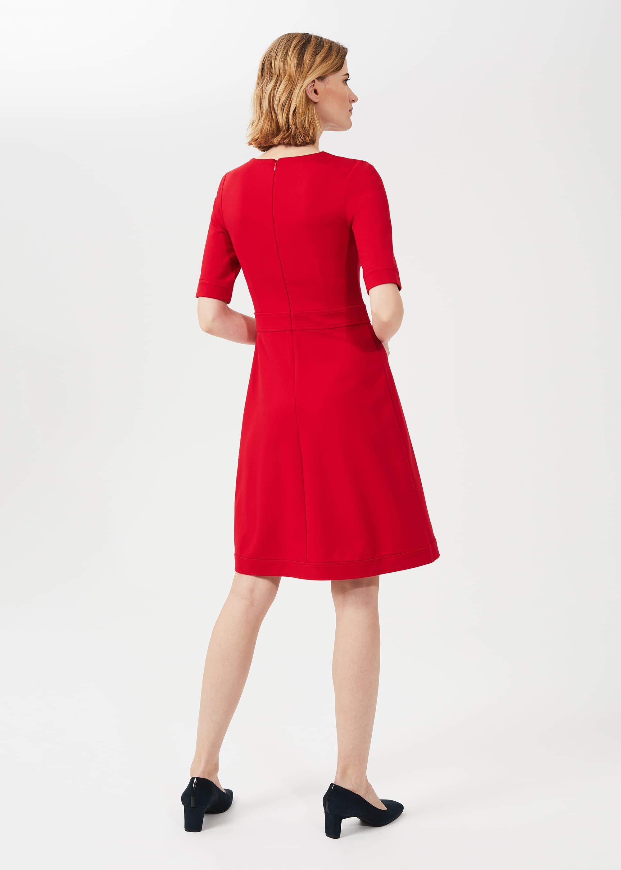 Petite Anela Jersey Dress, Flag Red, hi-res