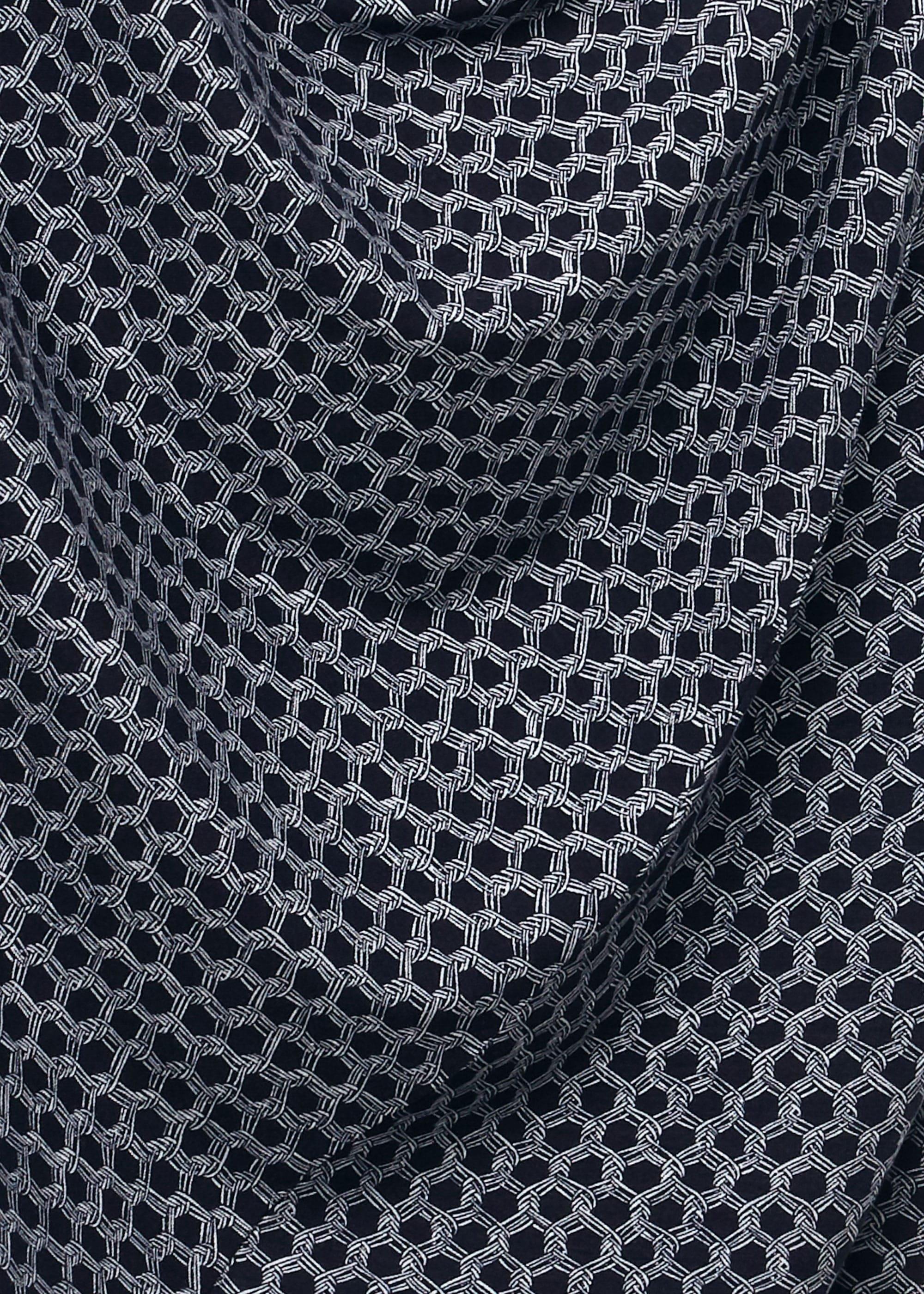 Aretha Jersey Printed Dress, Navy Ivory, hi-res