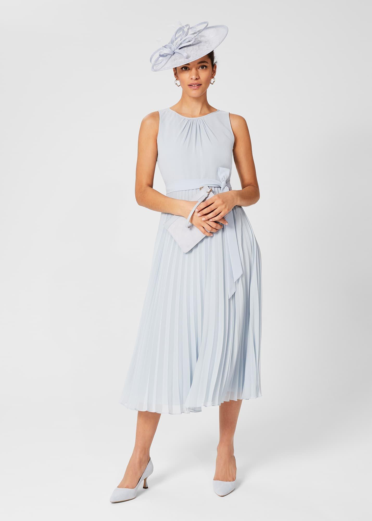 Blythe Pleated Fit And Flare Dress