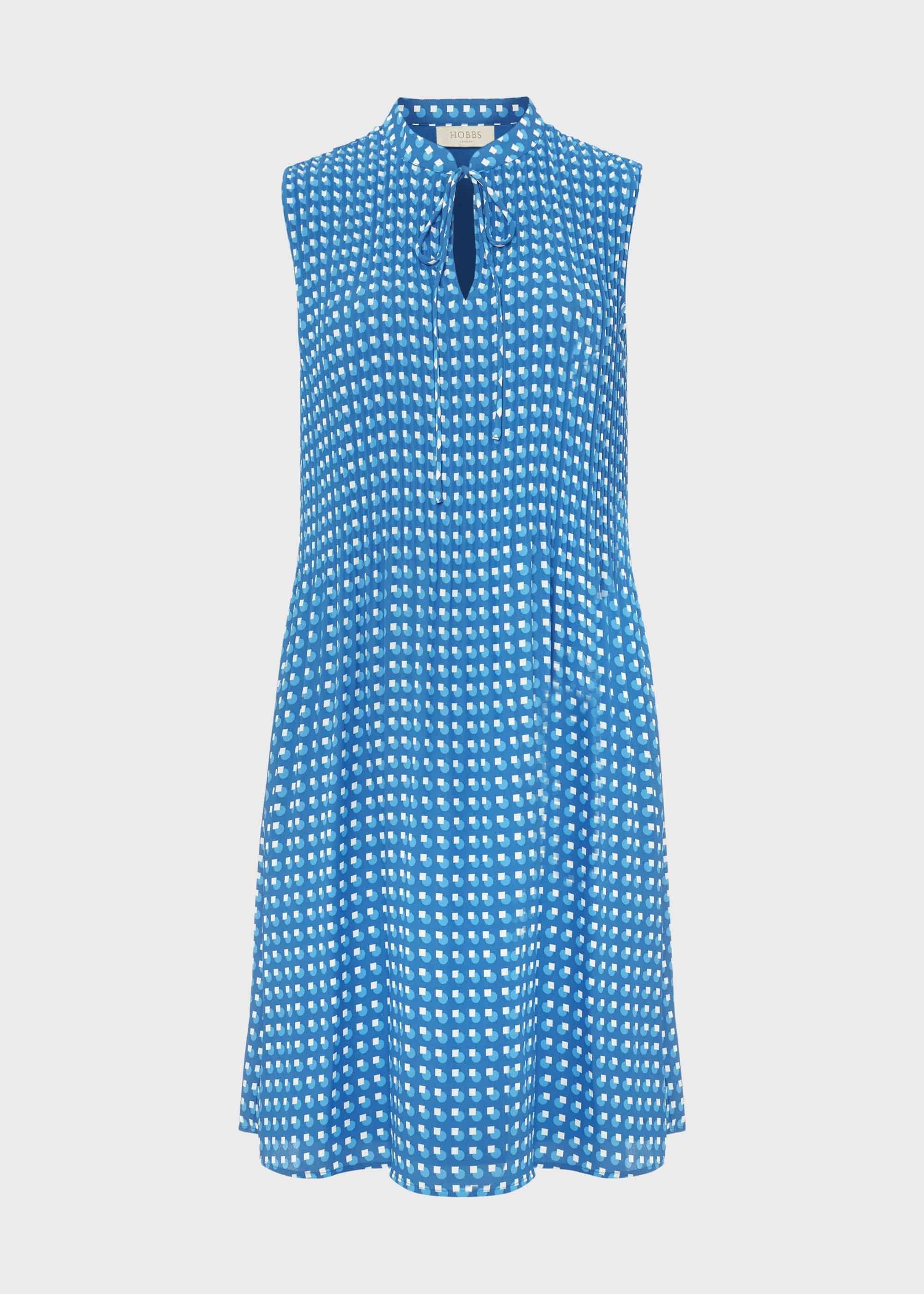 Calla Geometric Dress, Blue Multi, hi-res
