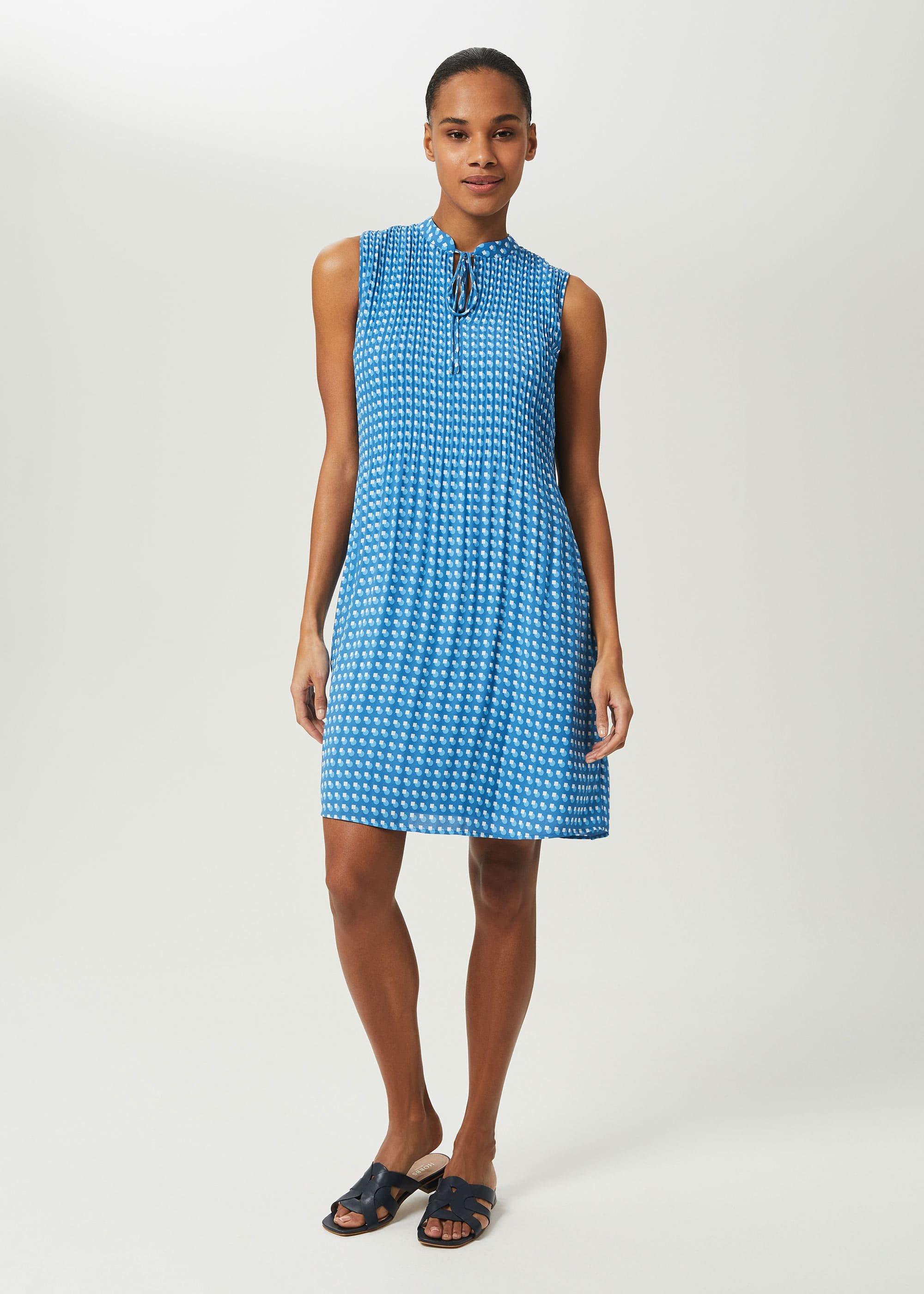 Calla Geometric Dress, Blue Multi, hi-res
