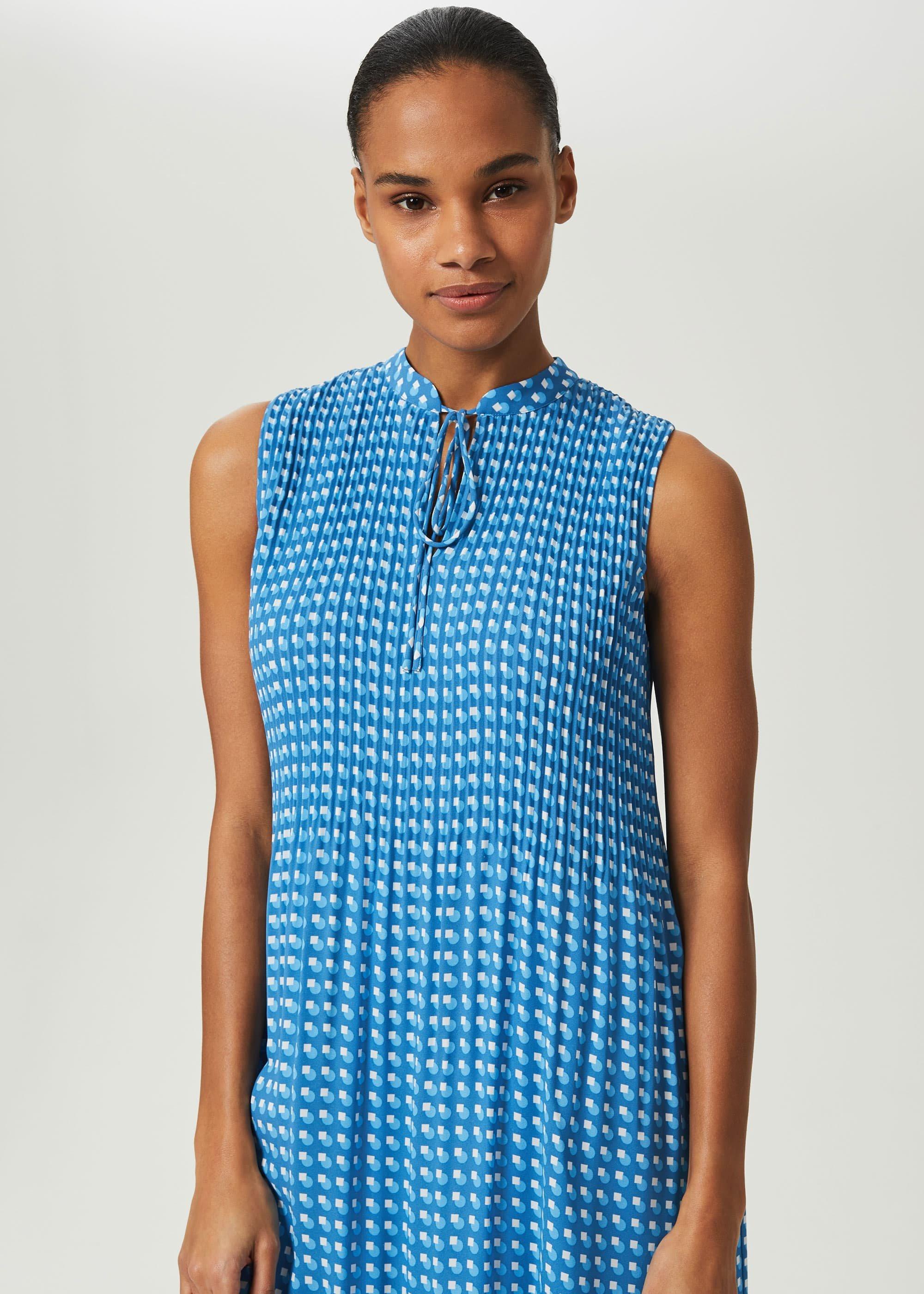 Calla Geometric Dress, Blue Multi, hi-res