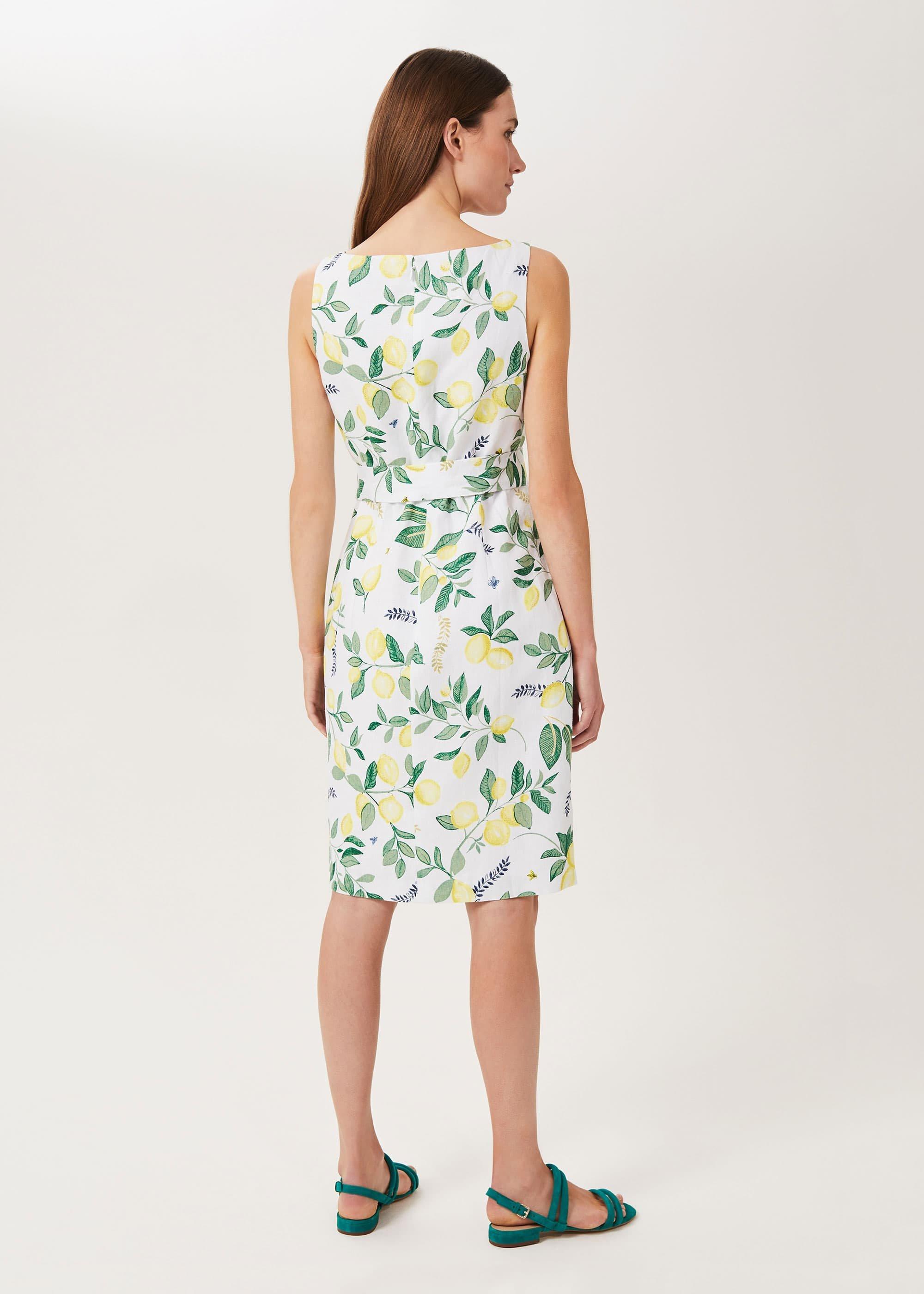 Jaci Linen Dress, White Multi, hi-res