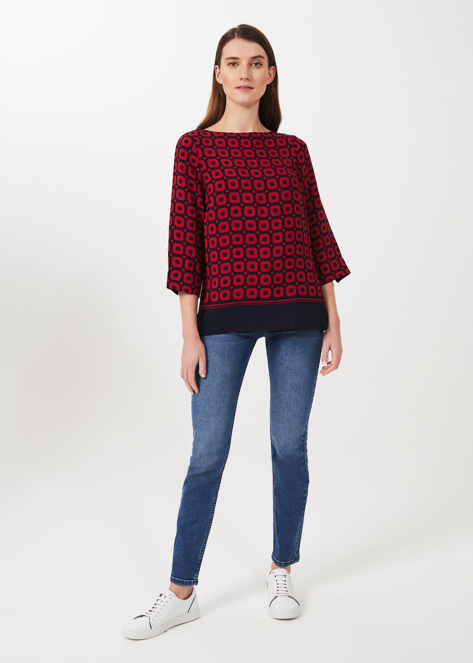 Marcia Geo Crew Neck Blouse