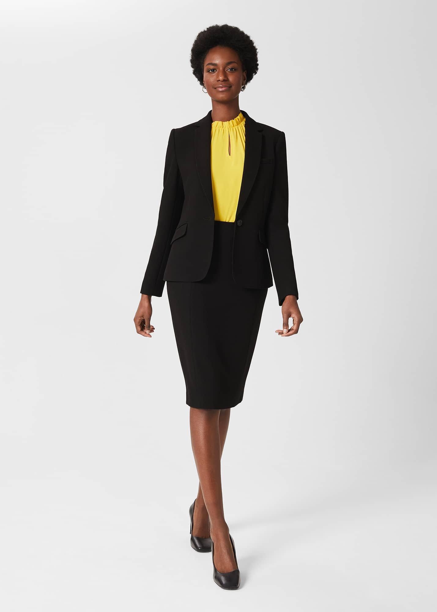 Ophelia Pencil Skirt, Black, hi-res