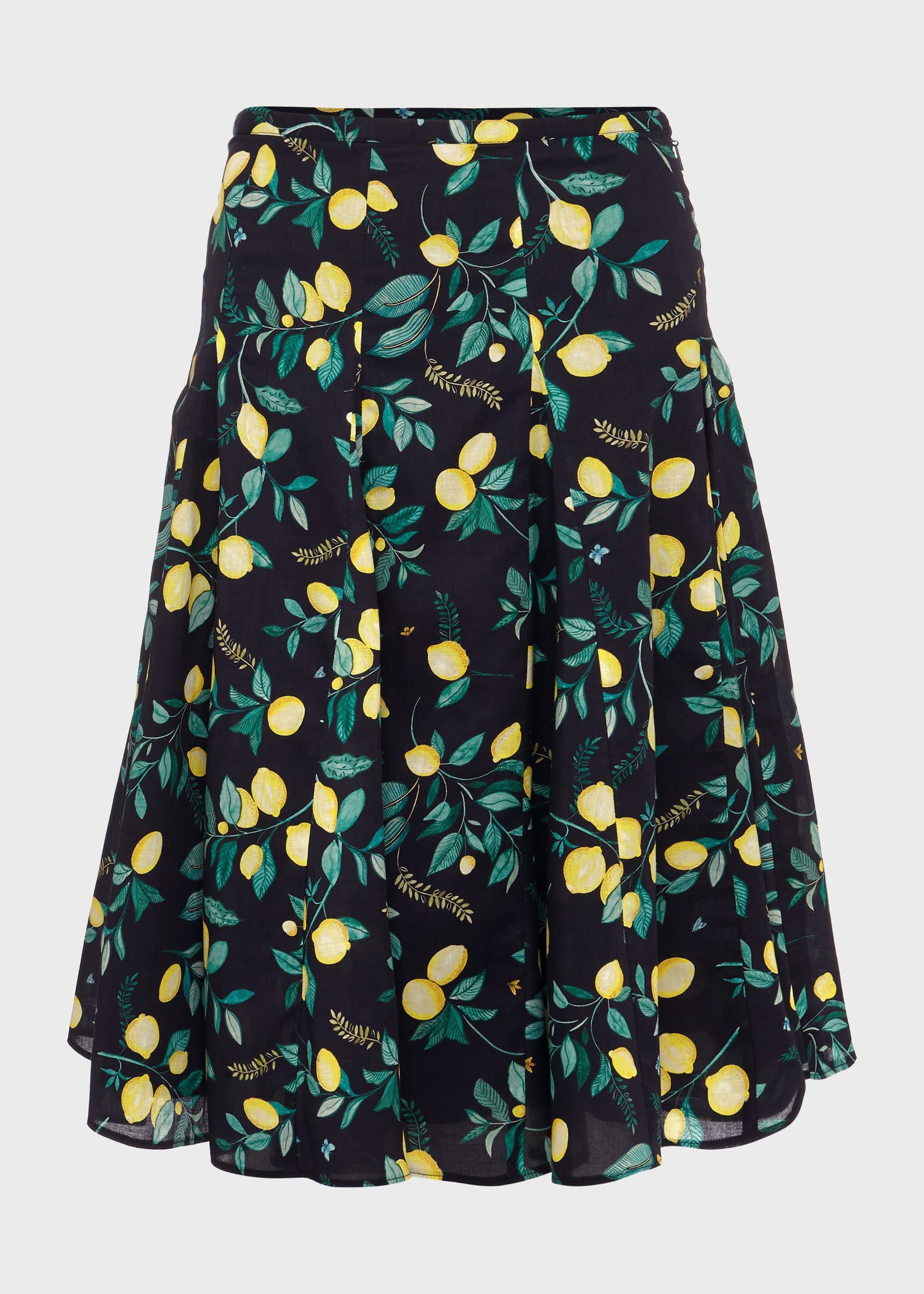 Melina Printed Skirt, Navy Multi, hi-res