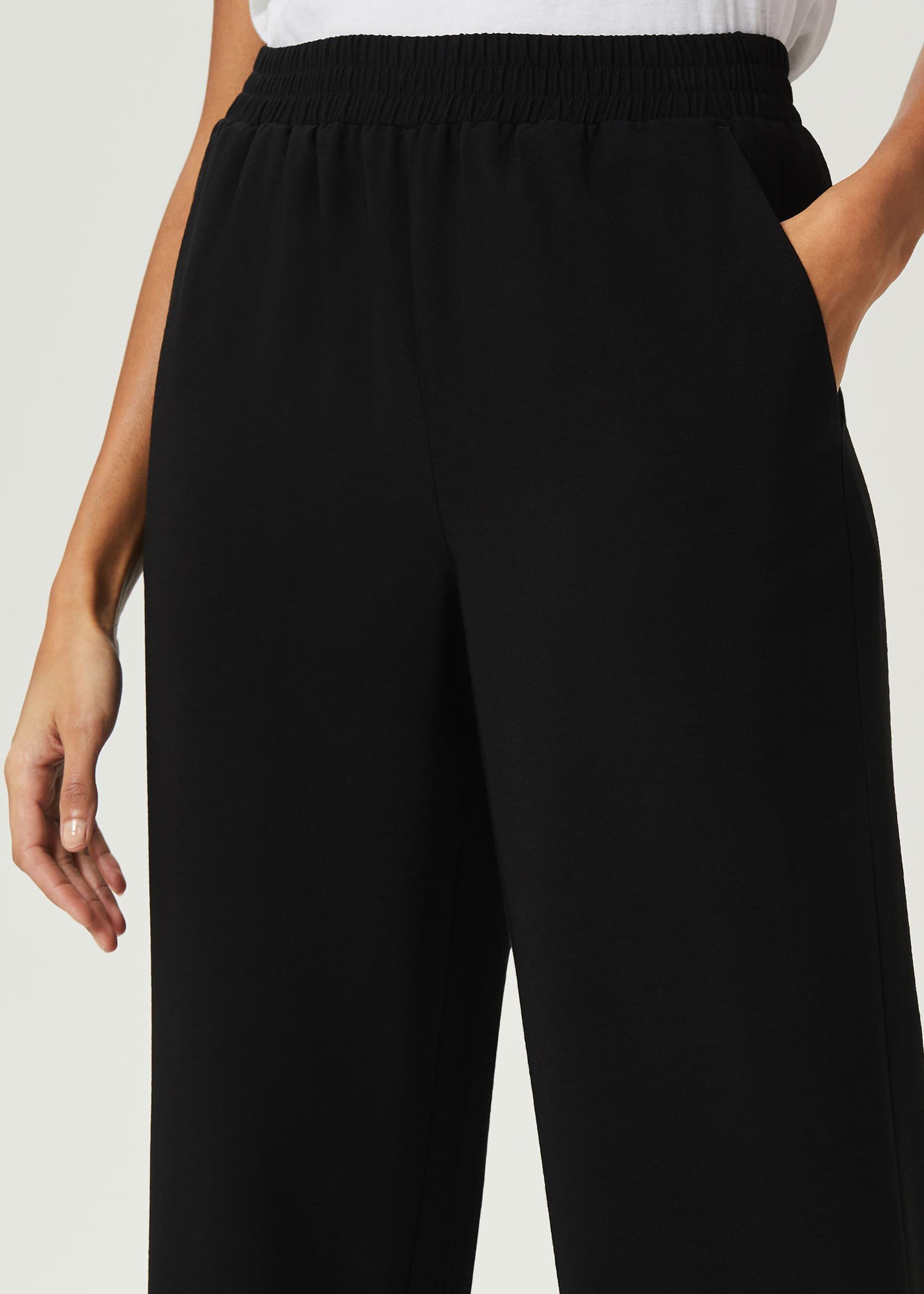 Zanna Wide Leg Trousers, Black, hi-res
