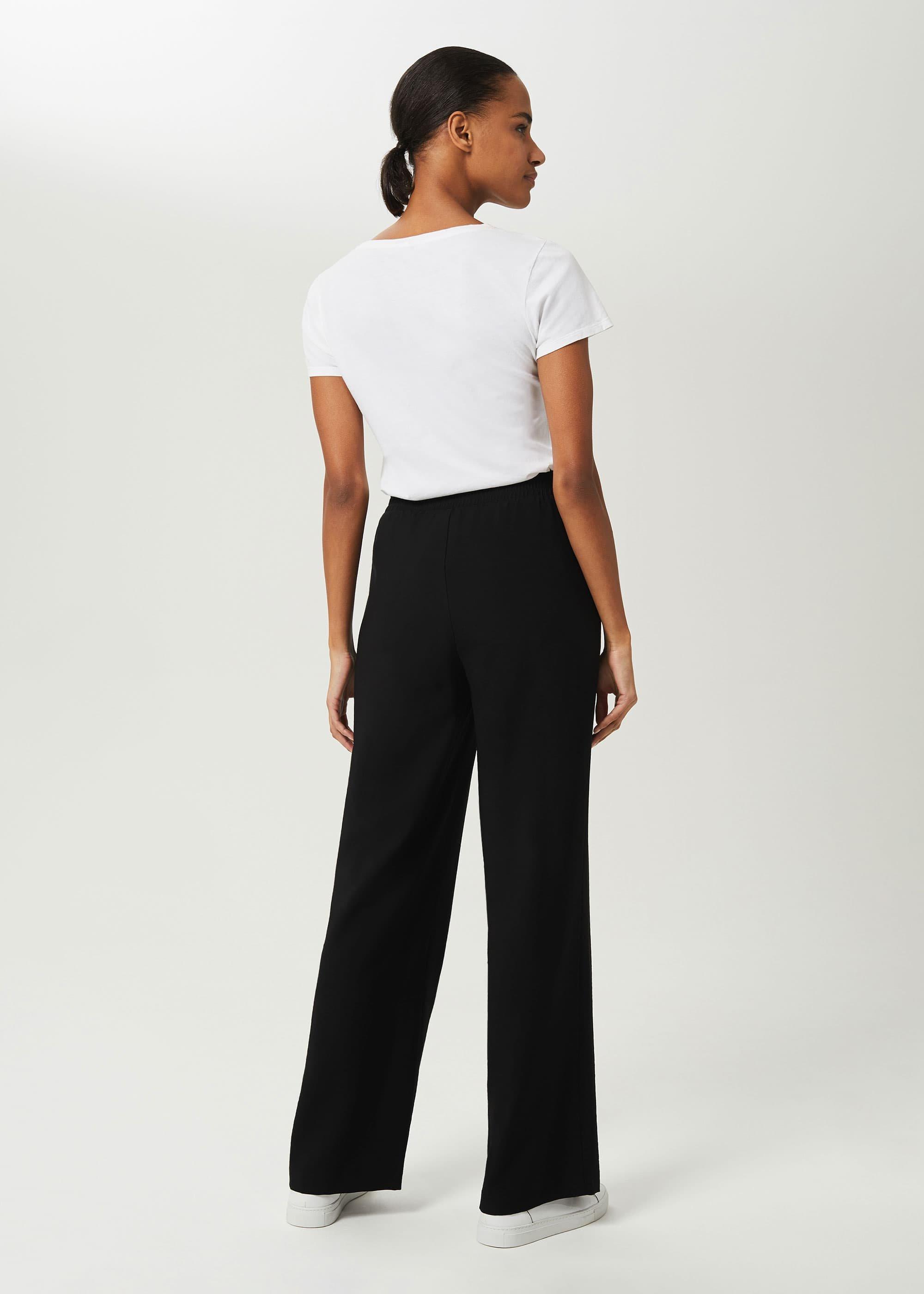 Zanna Wide Leg Trousers, Black, hi-res