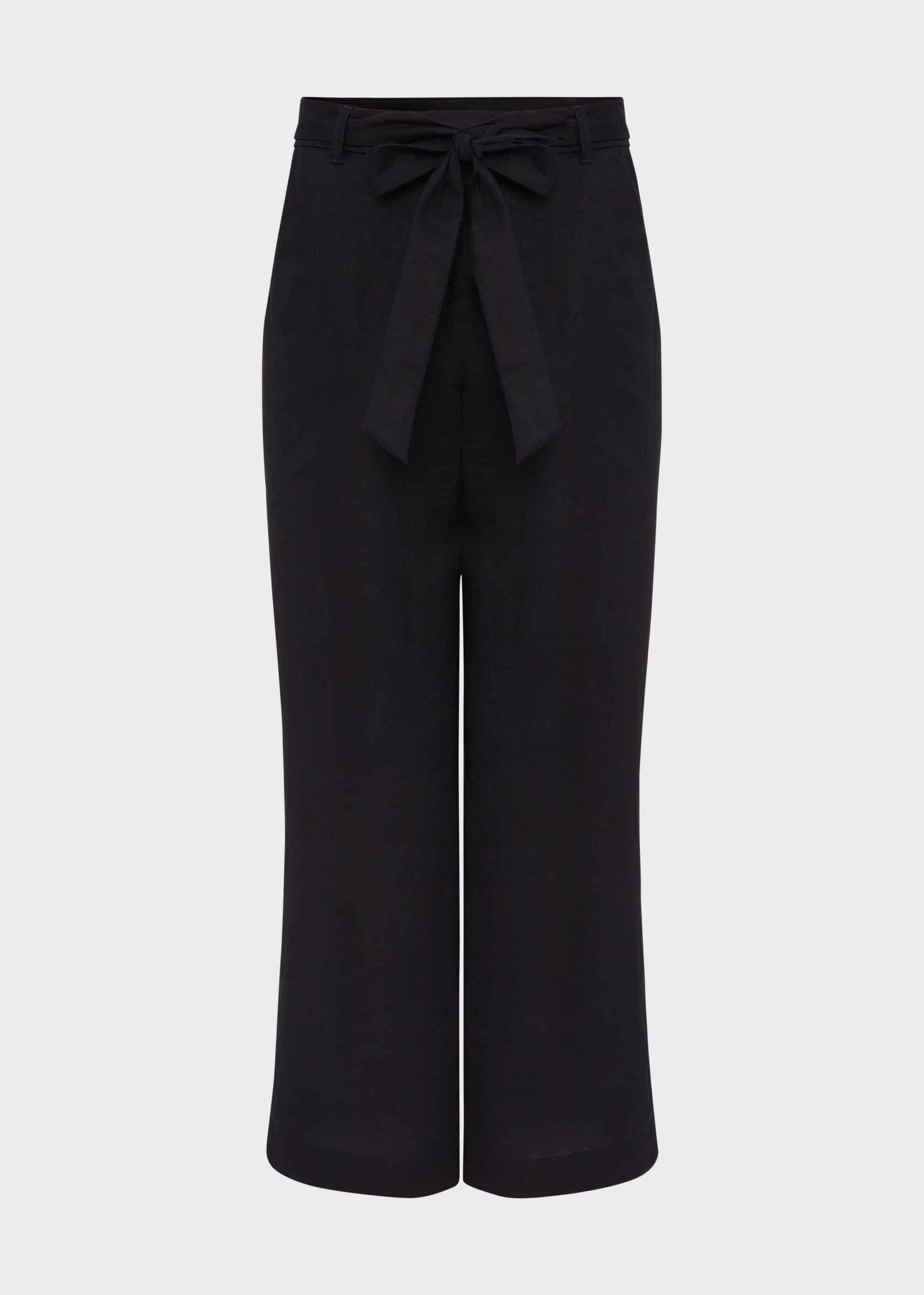 Jacqui Linen Pants, Navy, hi-res
