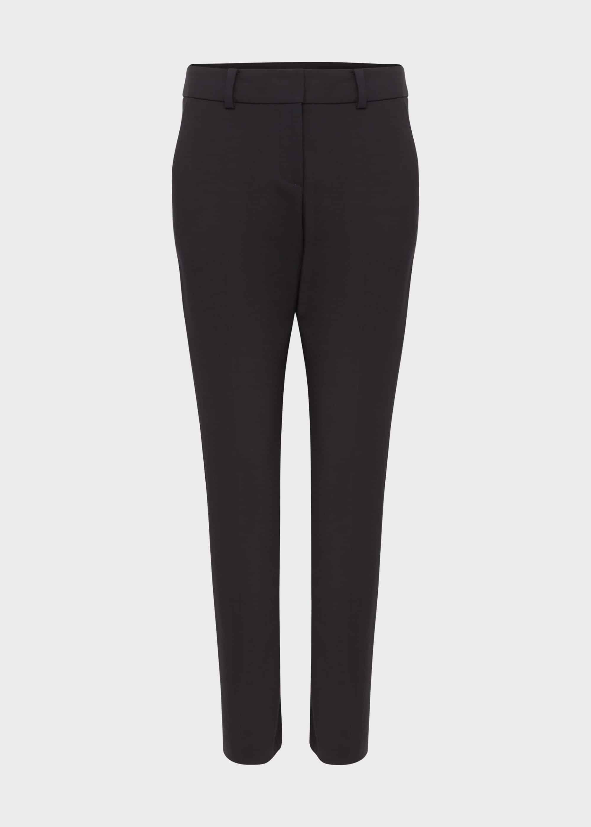 Petite Quin Tapered Pants With Stretch, Black, hi-res